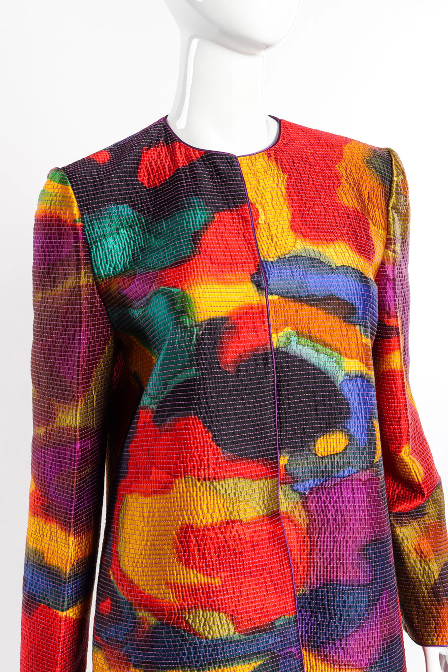 Quilted Silk Splotch Jacket - Image 4
