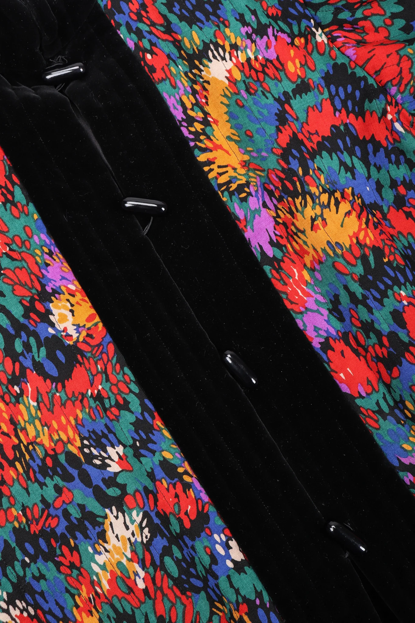 Quilted Splatter Print Folk Jacket - Image 13