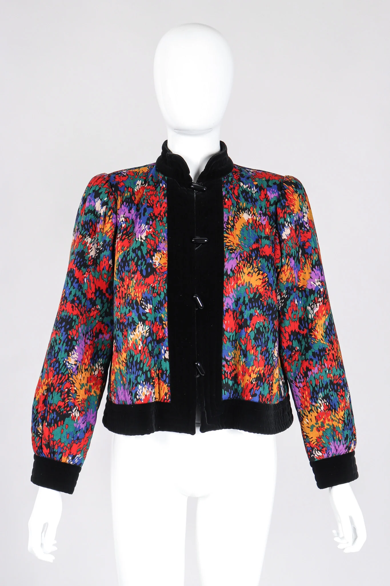 Quilted Splatter Print Folk Jacket - Image 2