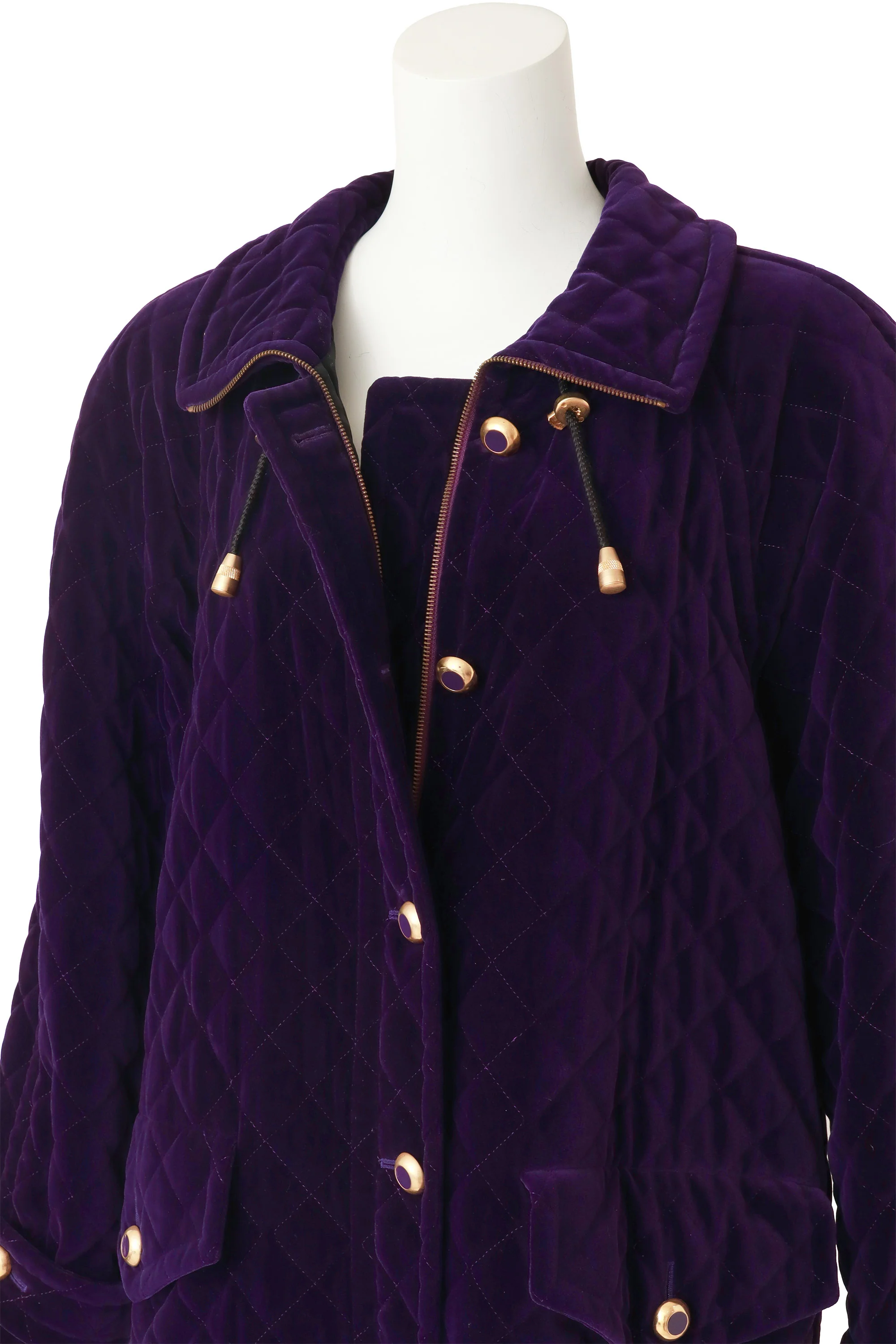 Quilted Velvet Puff Jacket - Image 2