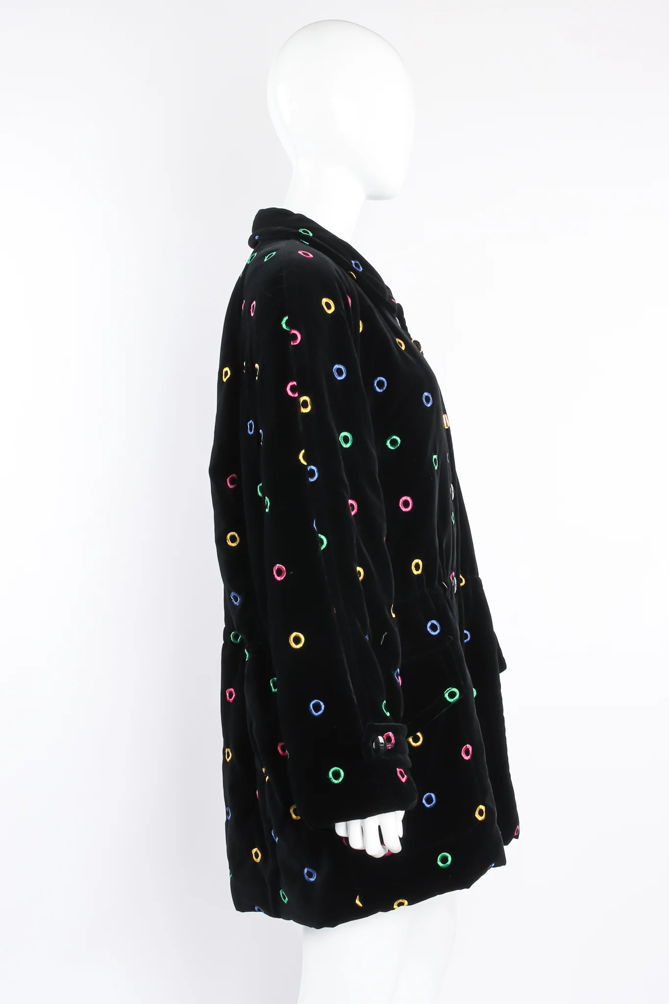 Quilted Velvet Rainbow Ring Parka - Image 5