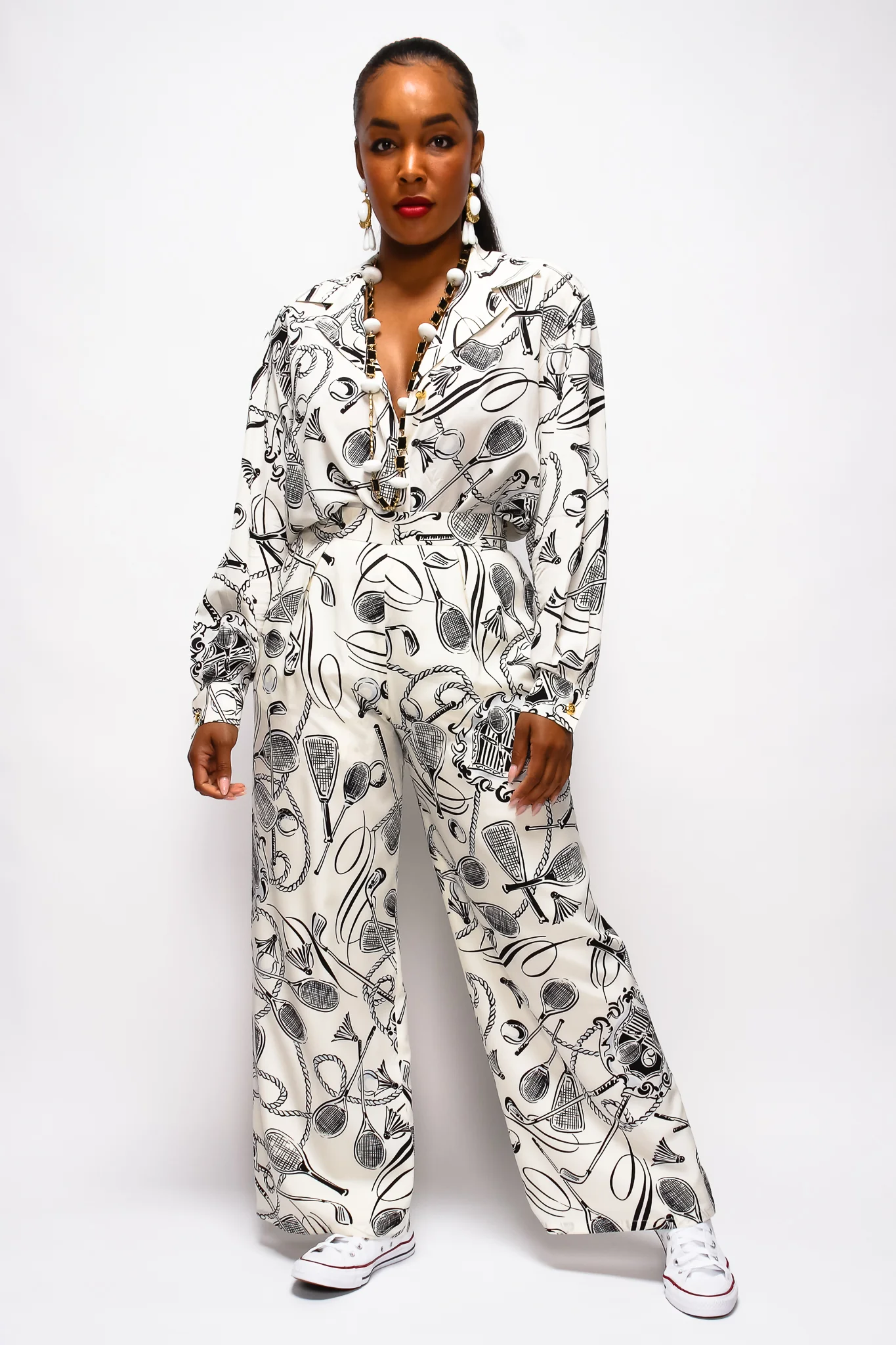 Club Sport Print Silk Pant - Image 2