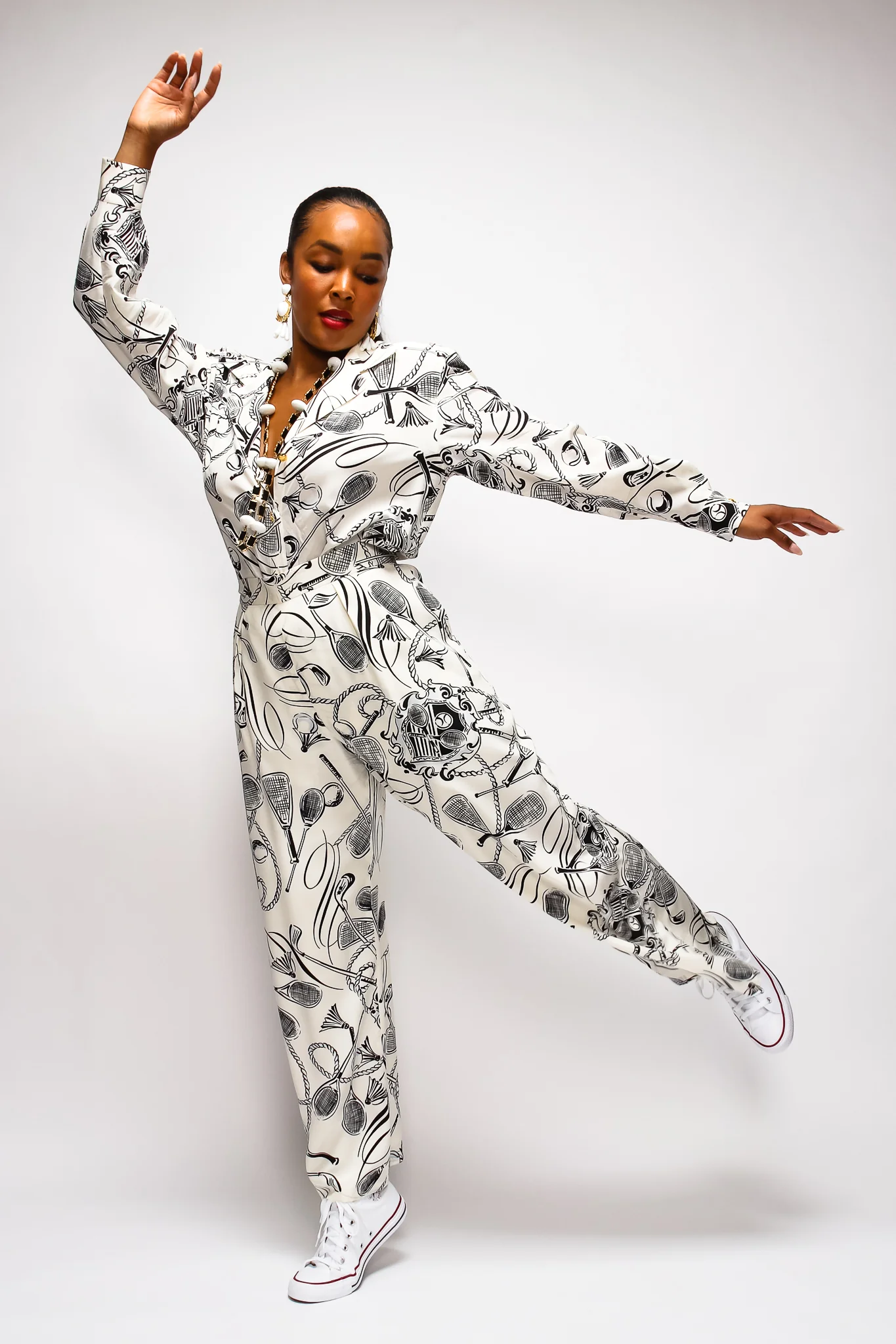 Club Sport Print Silk Pant - Image 3