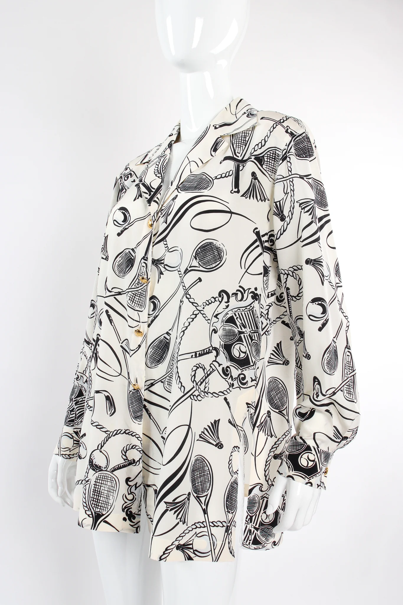 Club Sport Print Silk Shirt
