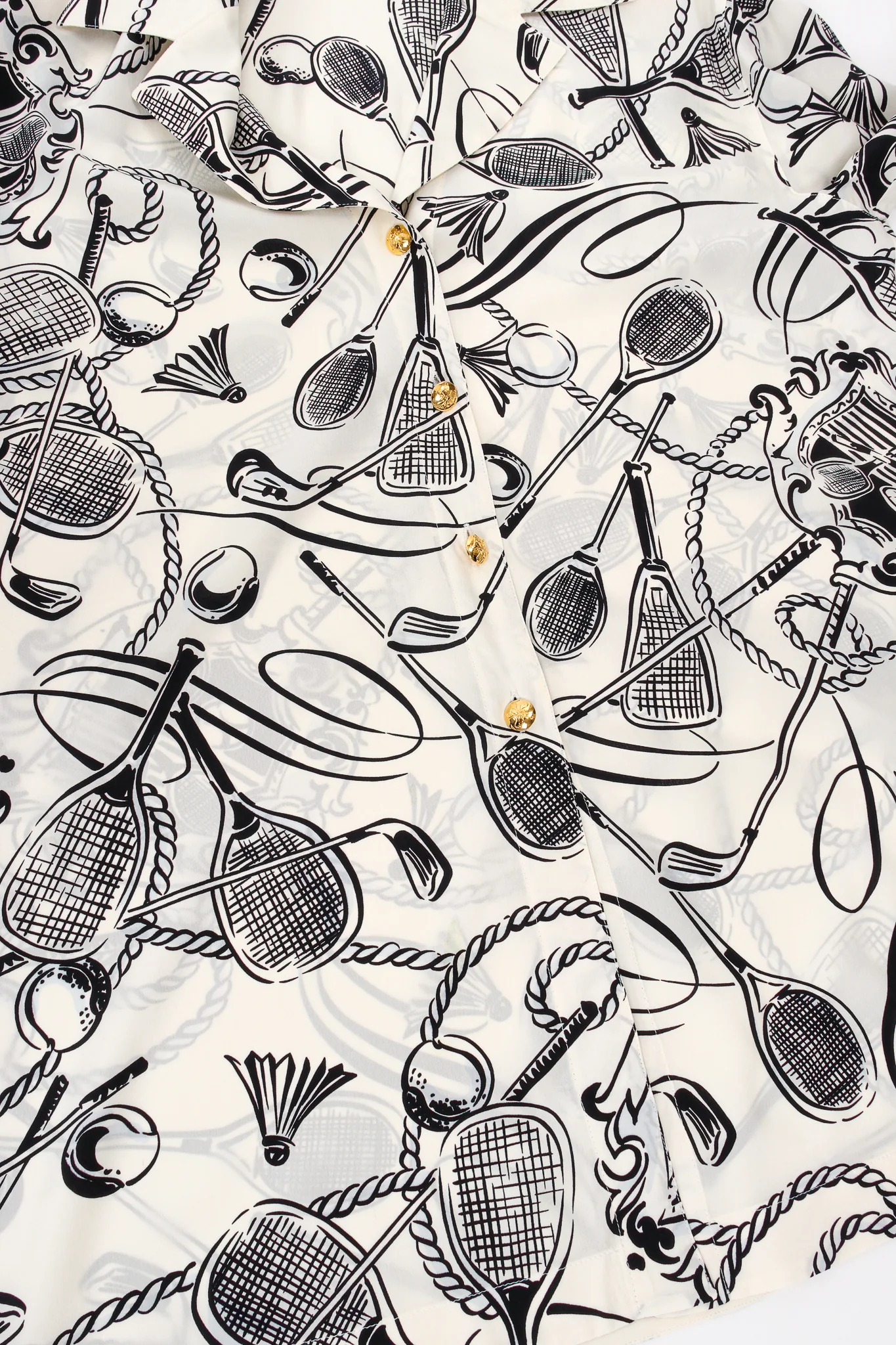 Club Sport Print Silk Shirt - Image 17