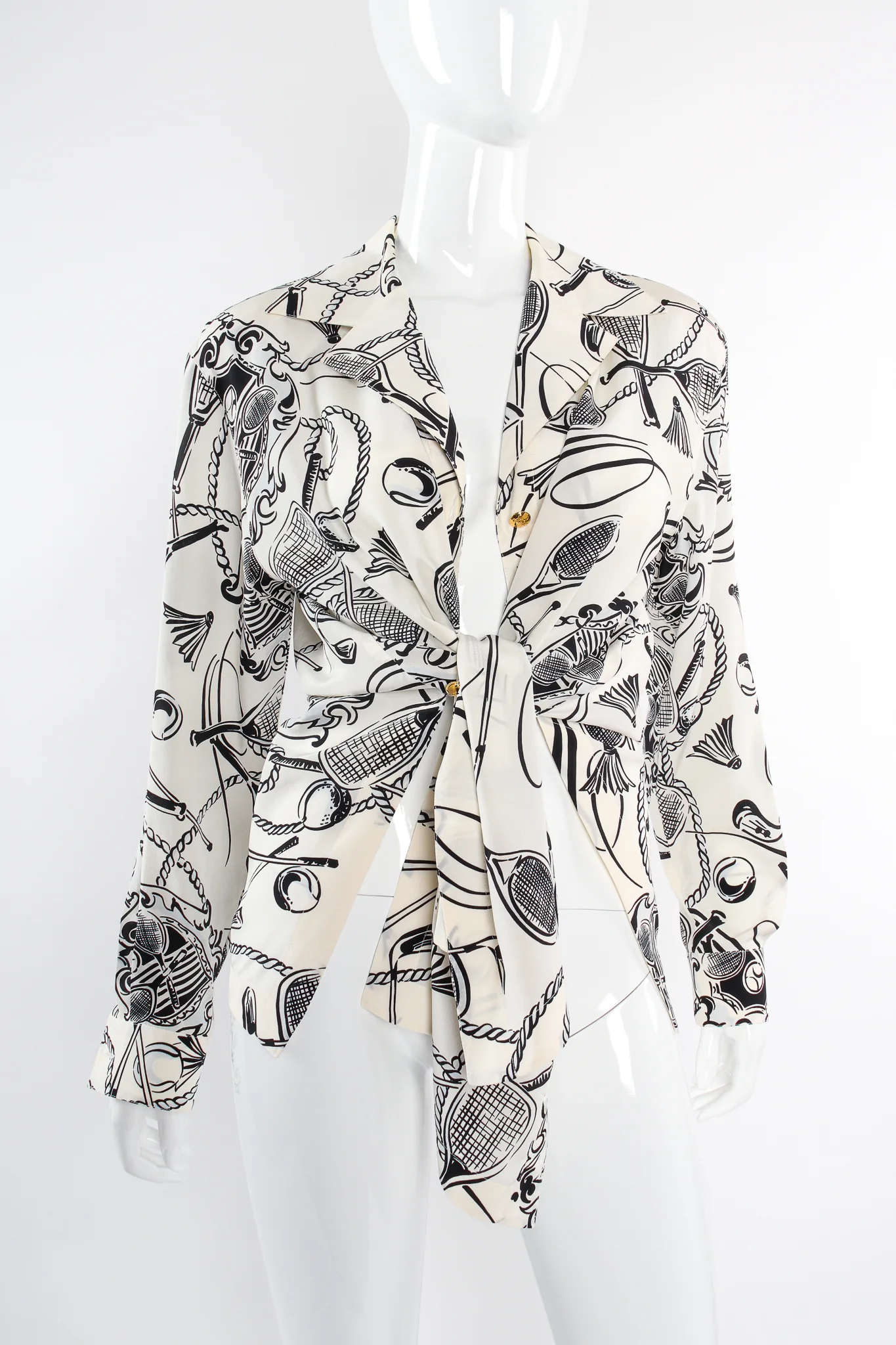 Club Sport Print Silk Shirt - Image 6