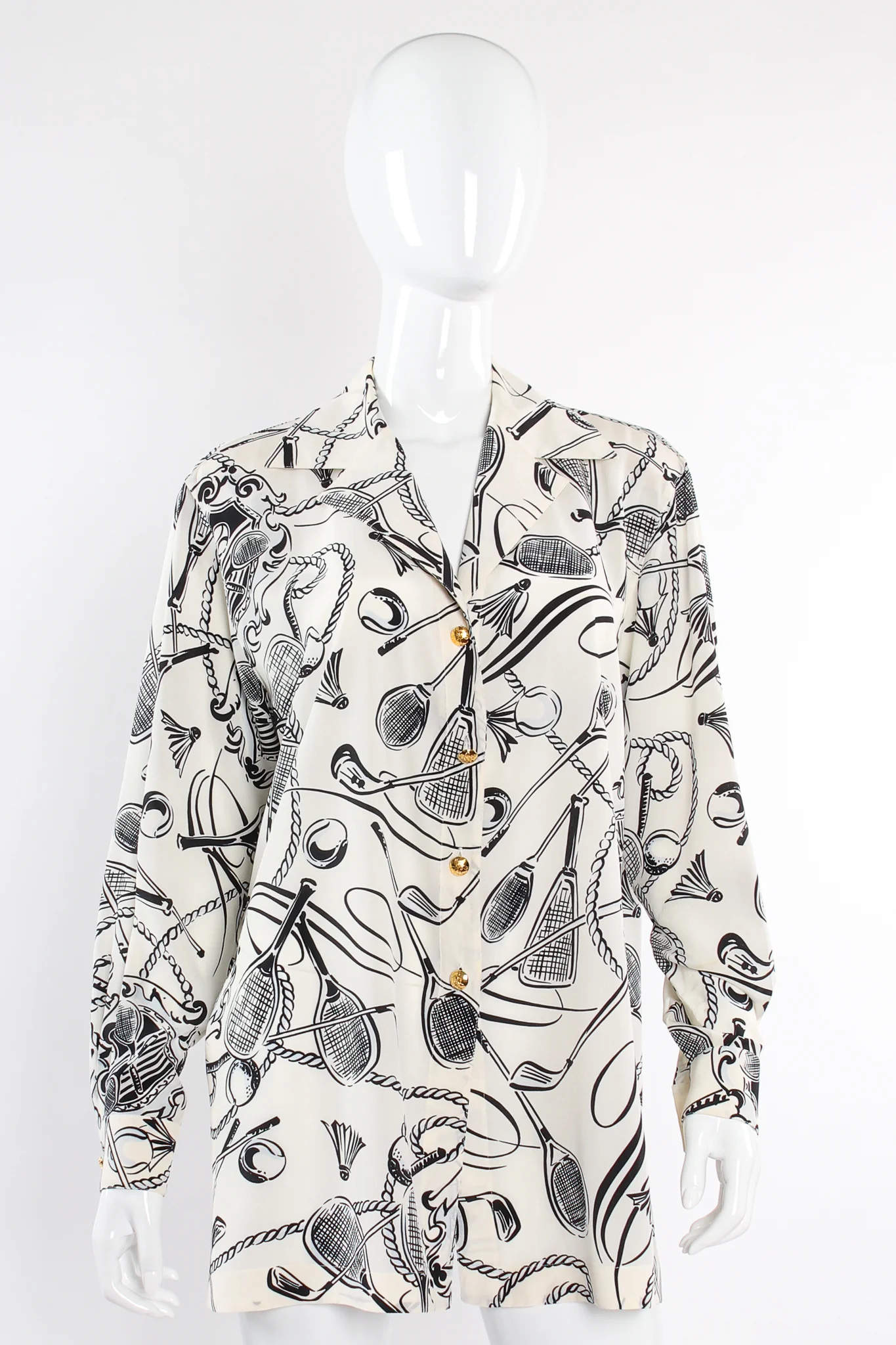 Club Sport Print Silk Shirt - Image 7