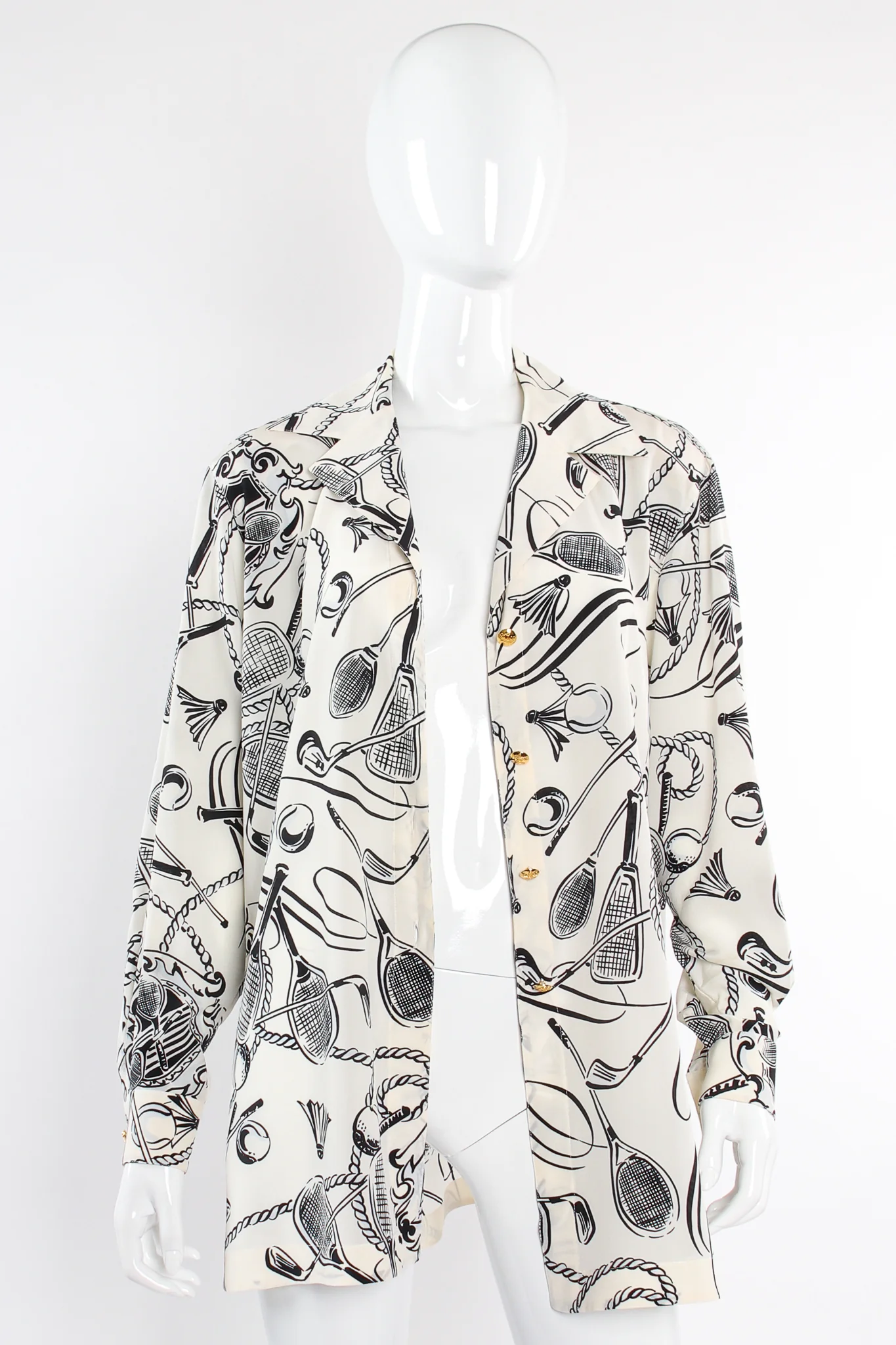 Club Sport Print Silk Shirt - Image 8