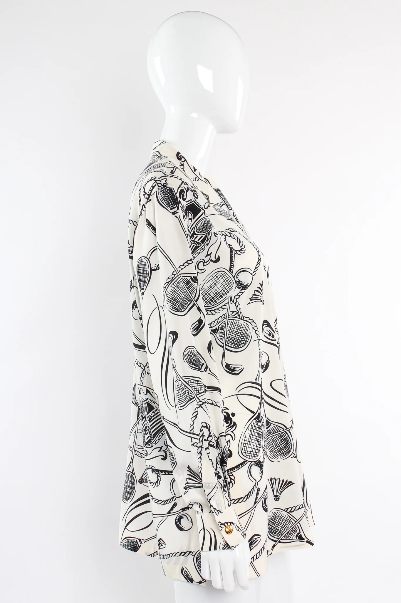 Club Sport Print Silk Shirt - Image 9