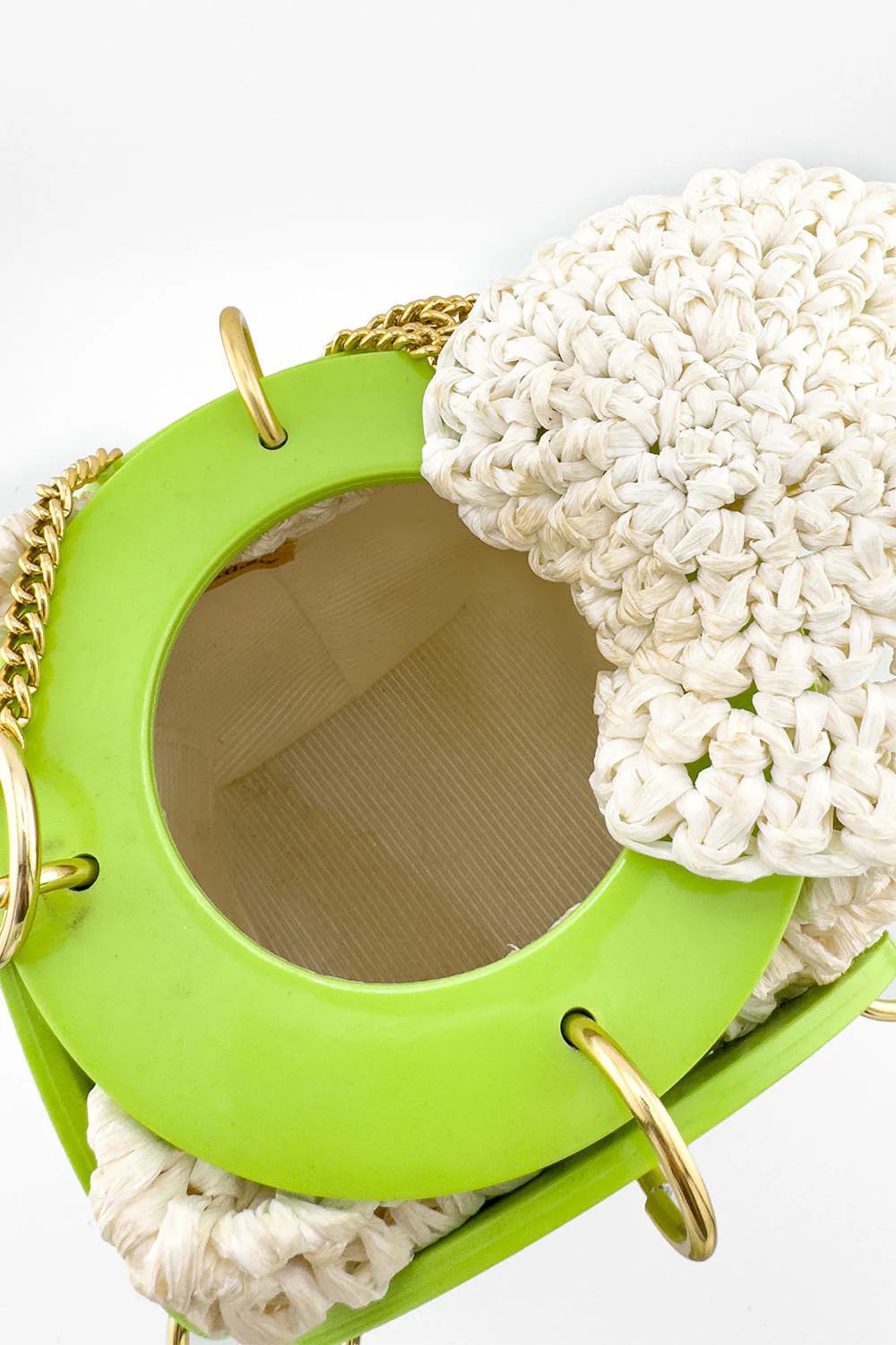 Raffia Rings Box Bag - Image 4