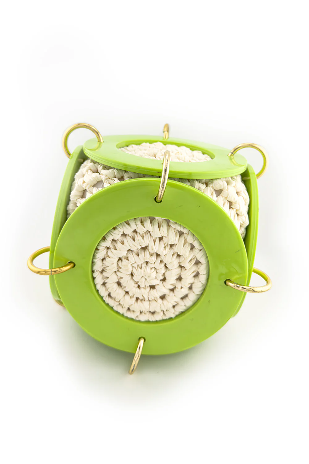 Raffia Rings Box Bag - Image 5