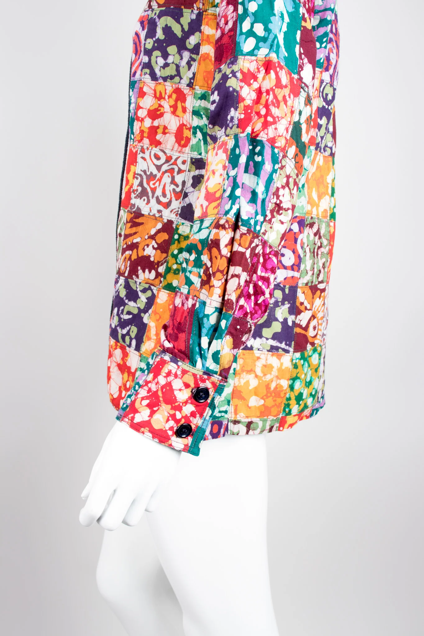 Rainbow Batik Patchwork Shirt - Image 10
