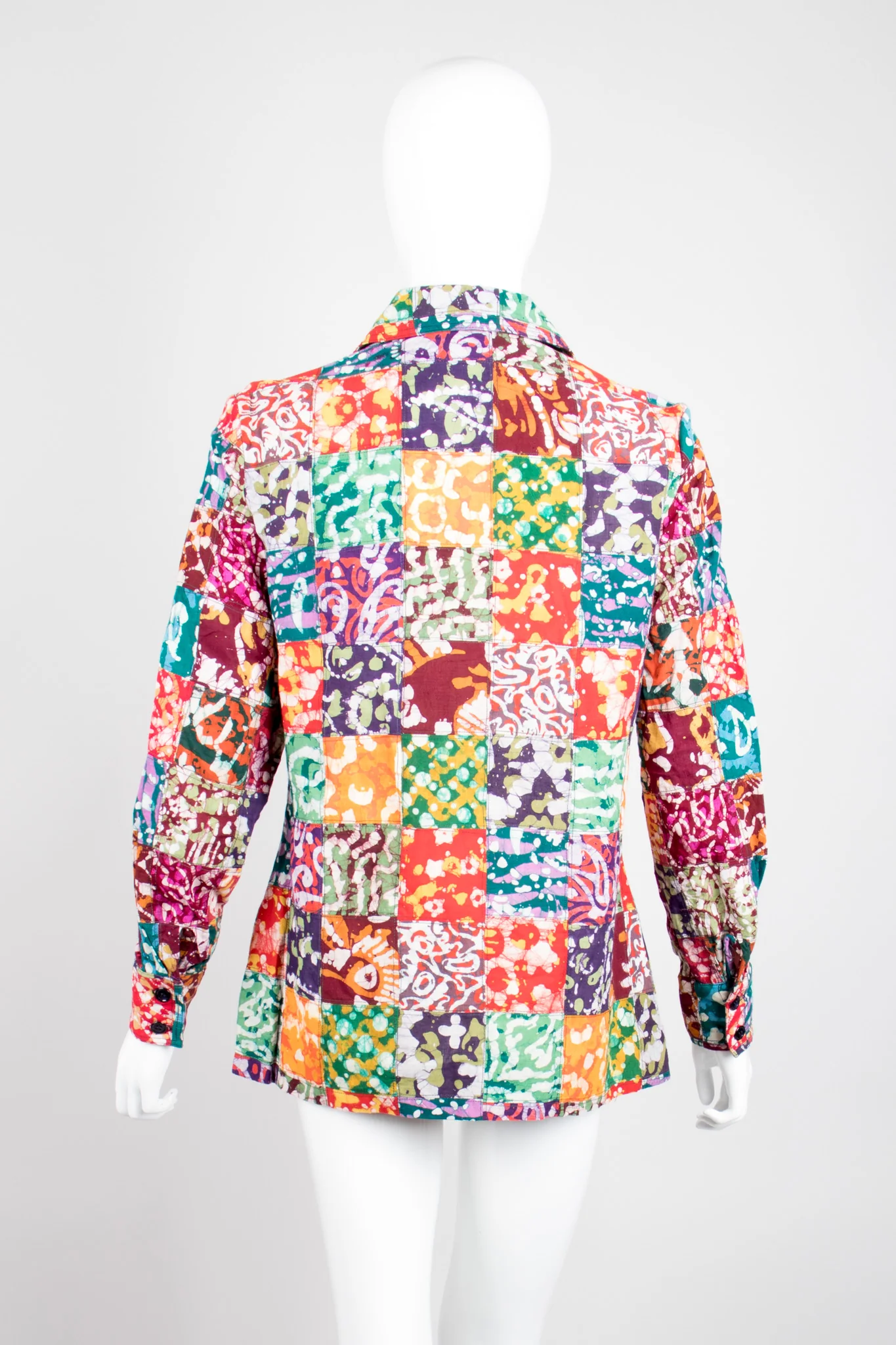 Rainbow Batik Patchwork Shirt - Image 6
