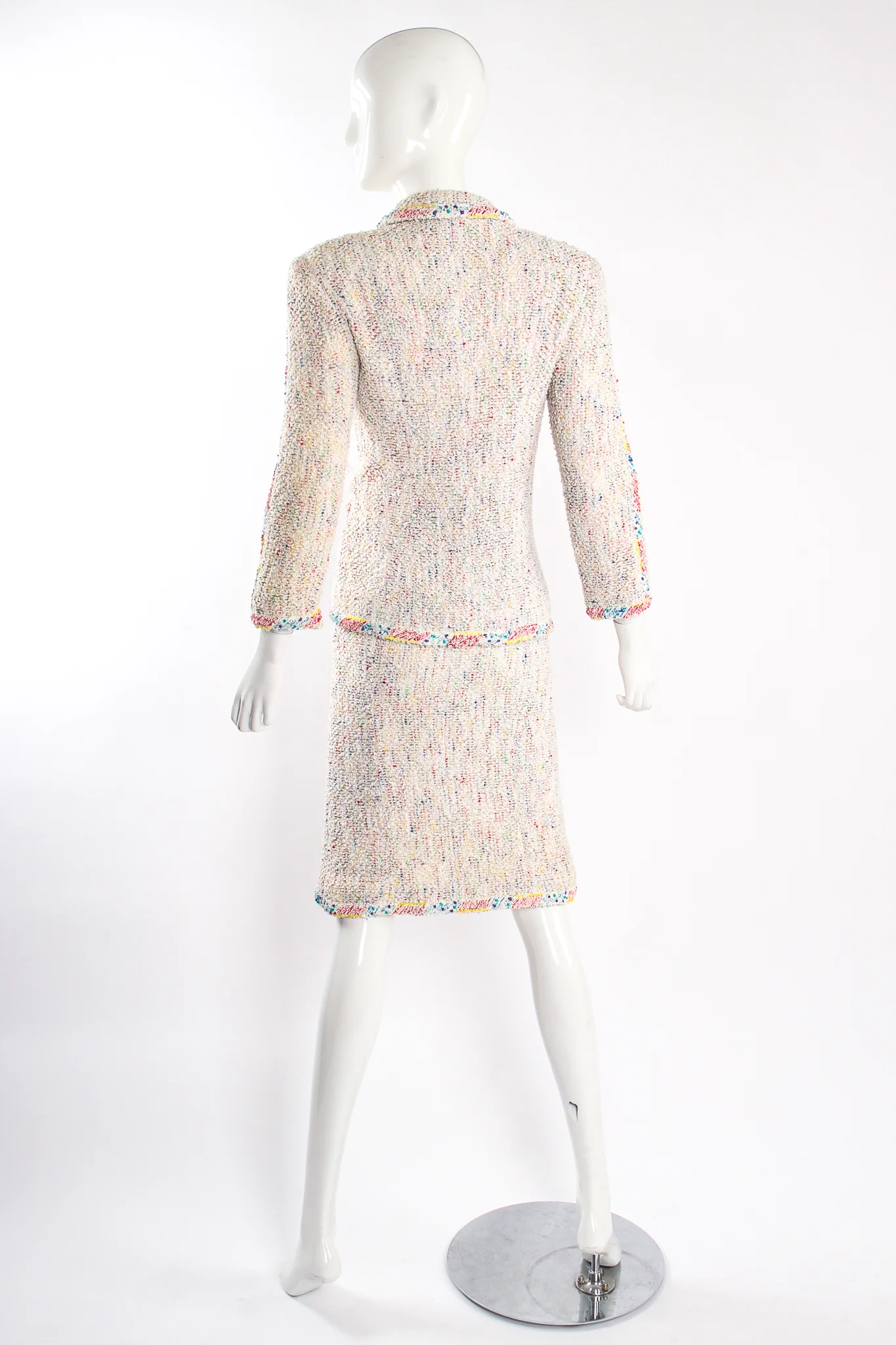 1999 S/S Rainbow Bouclé Jacket & Skirt Set - Image 5