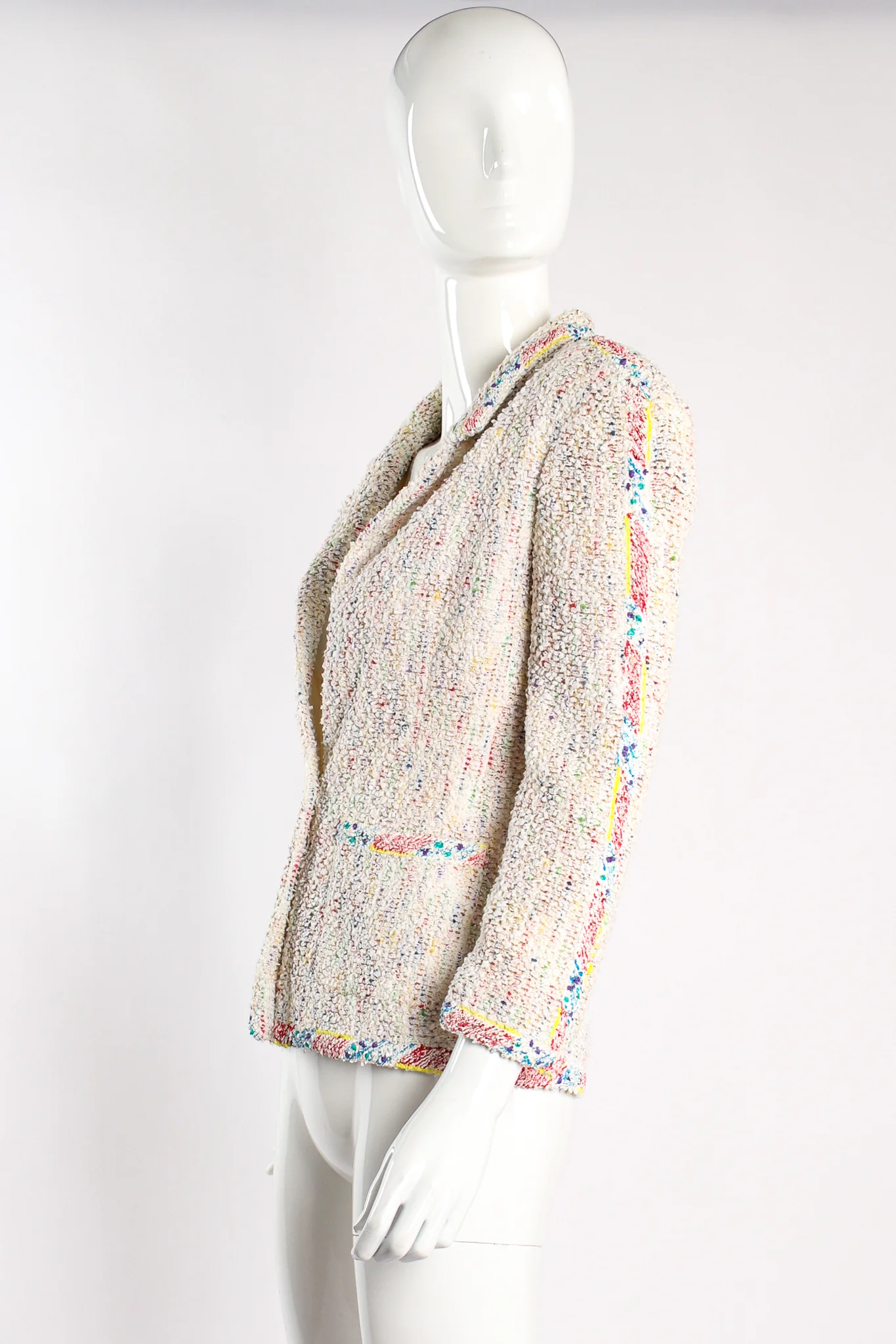 1999 S/S Rainbow Bouclé Jacket & Skirt Set - Image 9