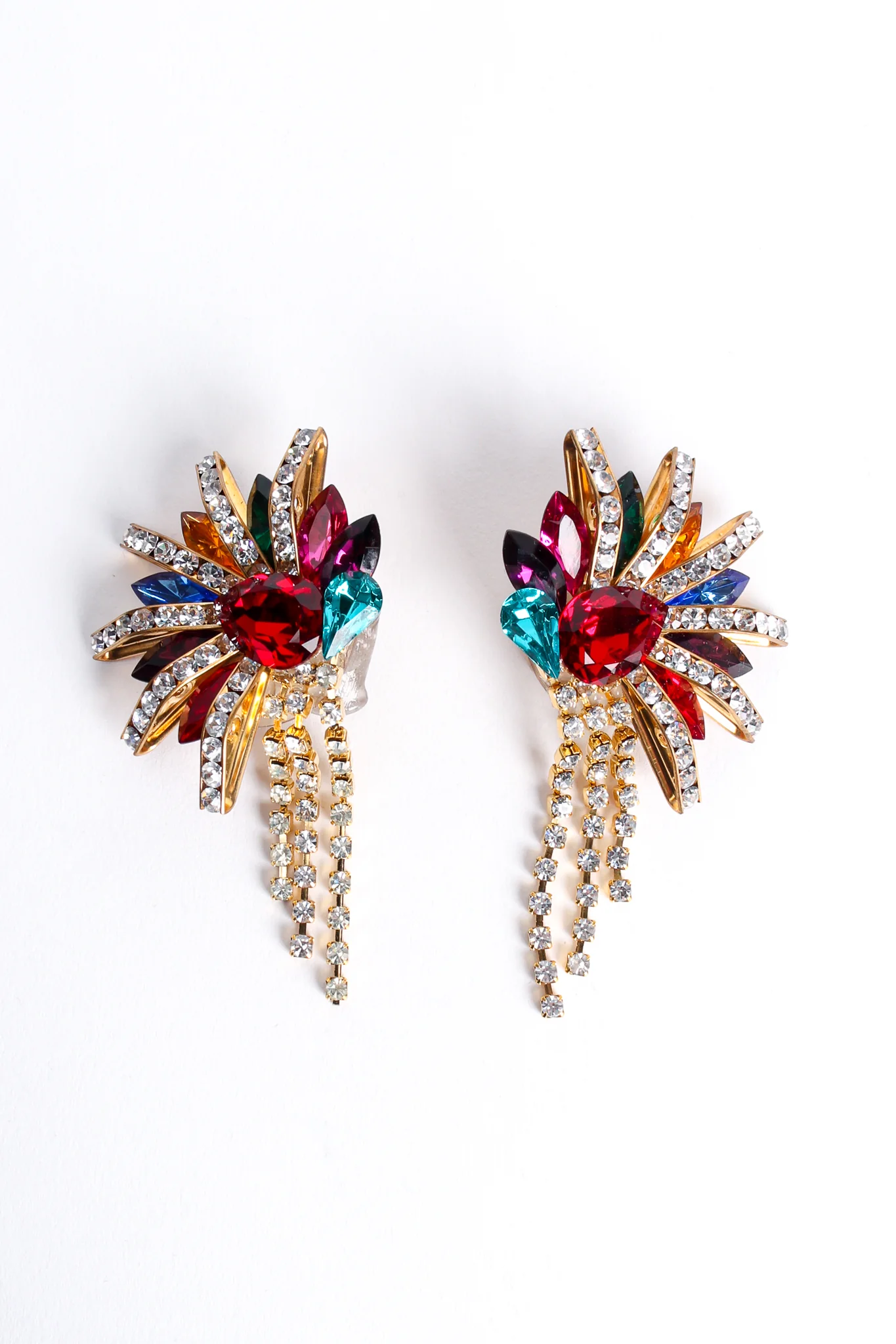 Rainbow Burst Fringe Earrings