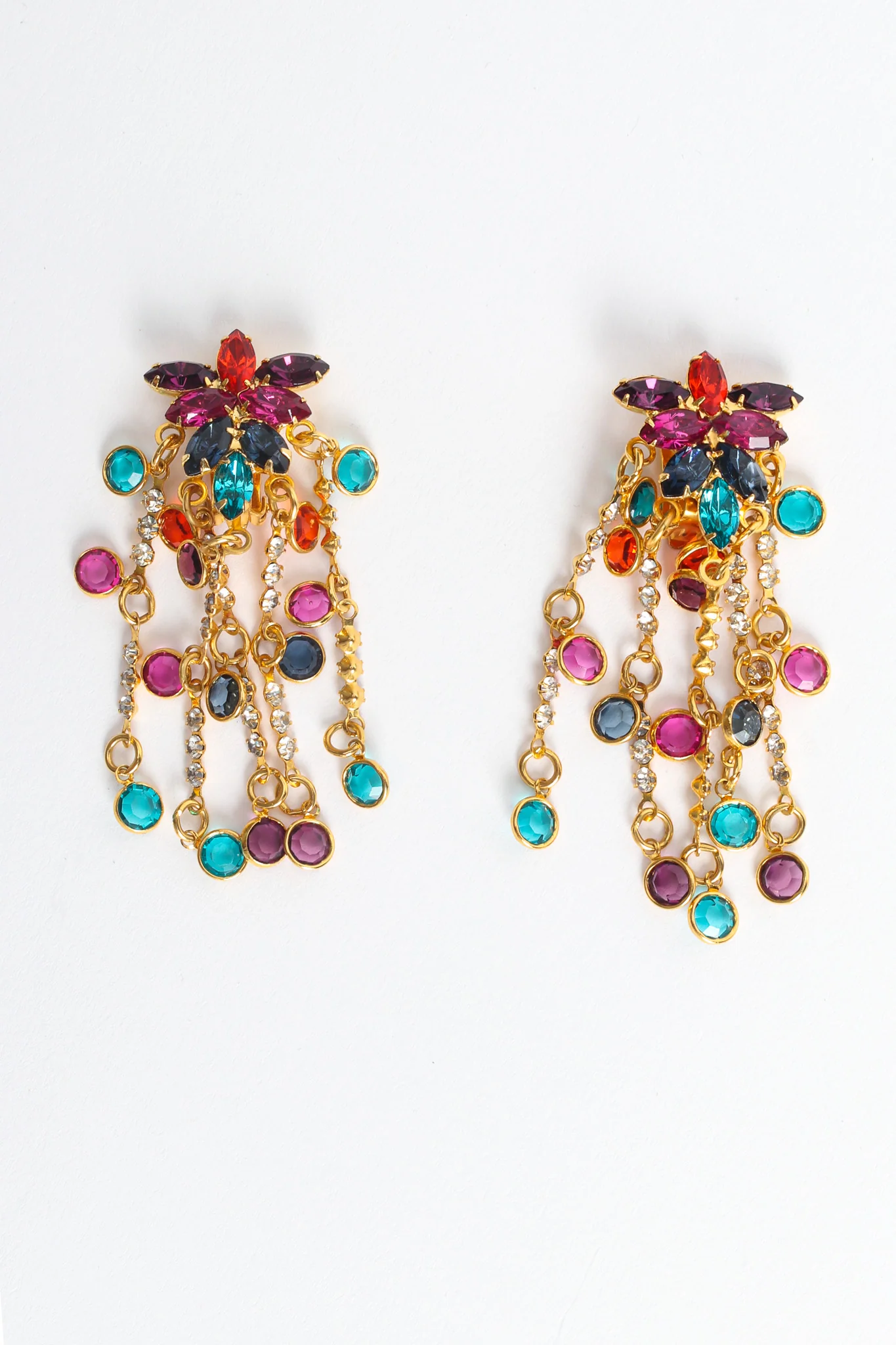 Rainbow Chandelier Rhinestone Earrings - Image 3