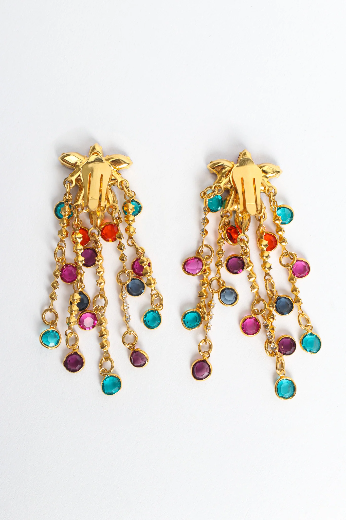Rainbow Chandelier Rhinestone Earrings - Image 4