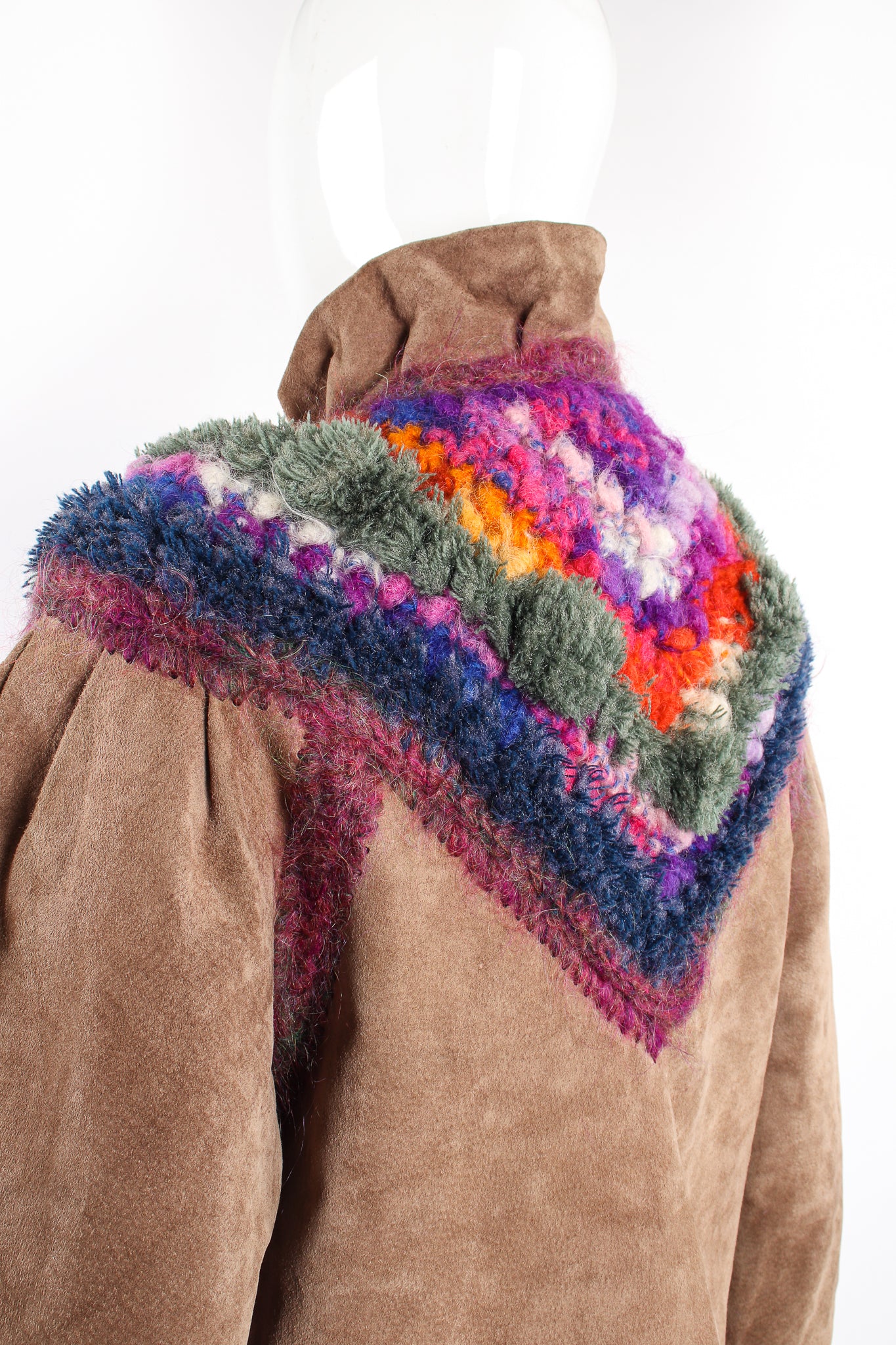 Rainbow Crochet Yoke Jacket