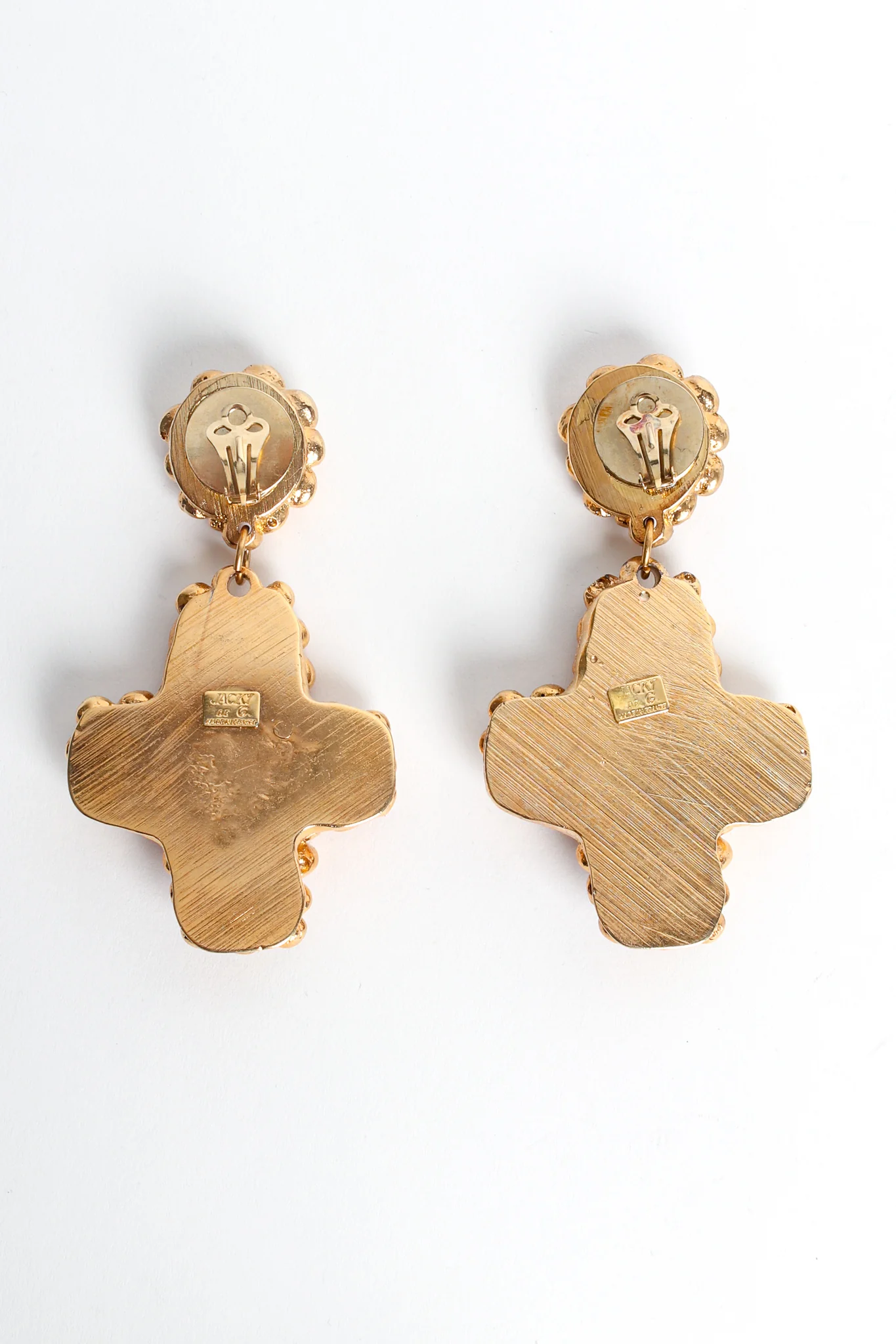 Rainbow Cross Drop Earrings - Image 4