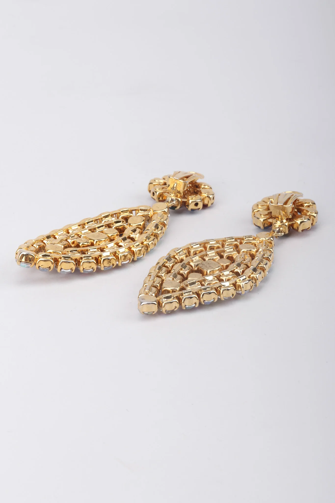 Rainbow Crystal Leaf Earrings - Image 13