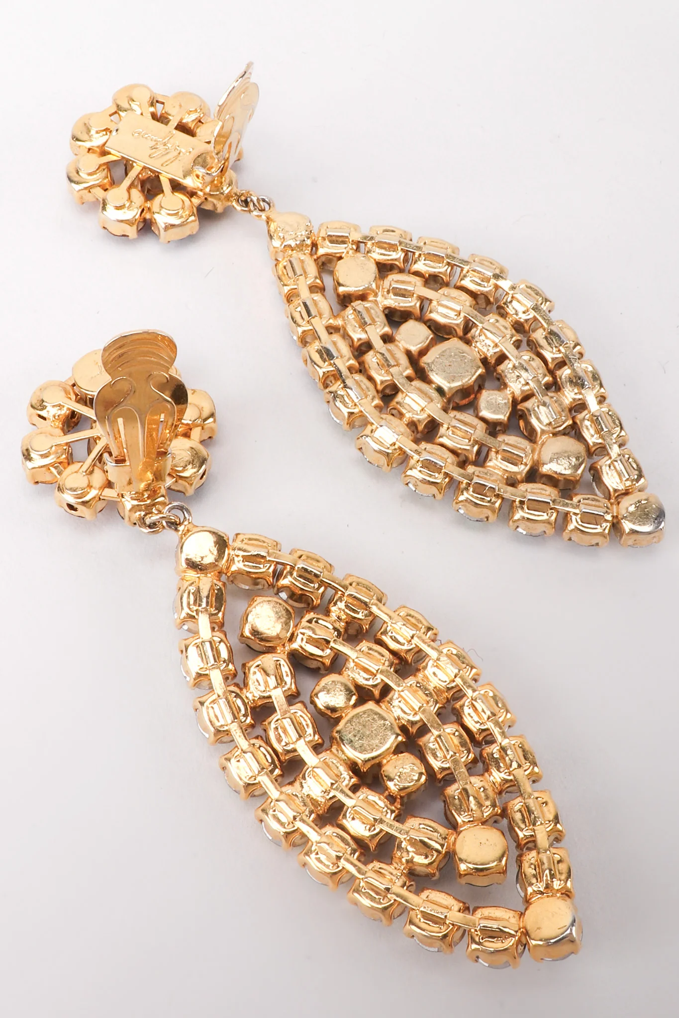 Rainbow Crystal Leaf Earrings - Image 9