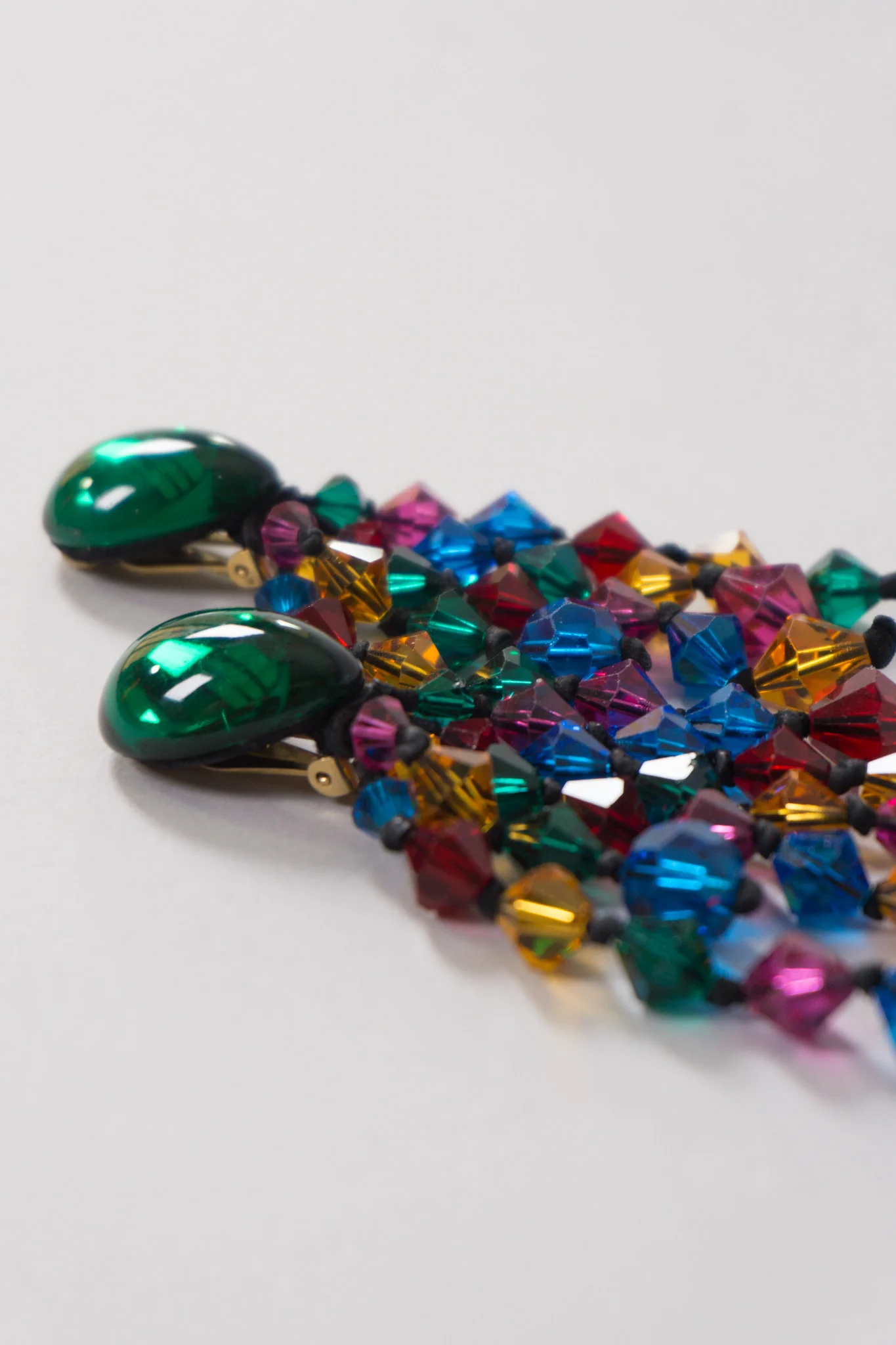 Rainbow Crystal Waterfall Earrings - Image 3