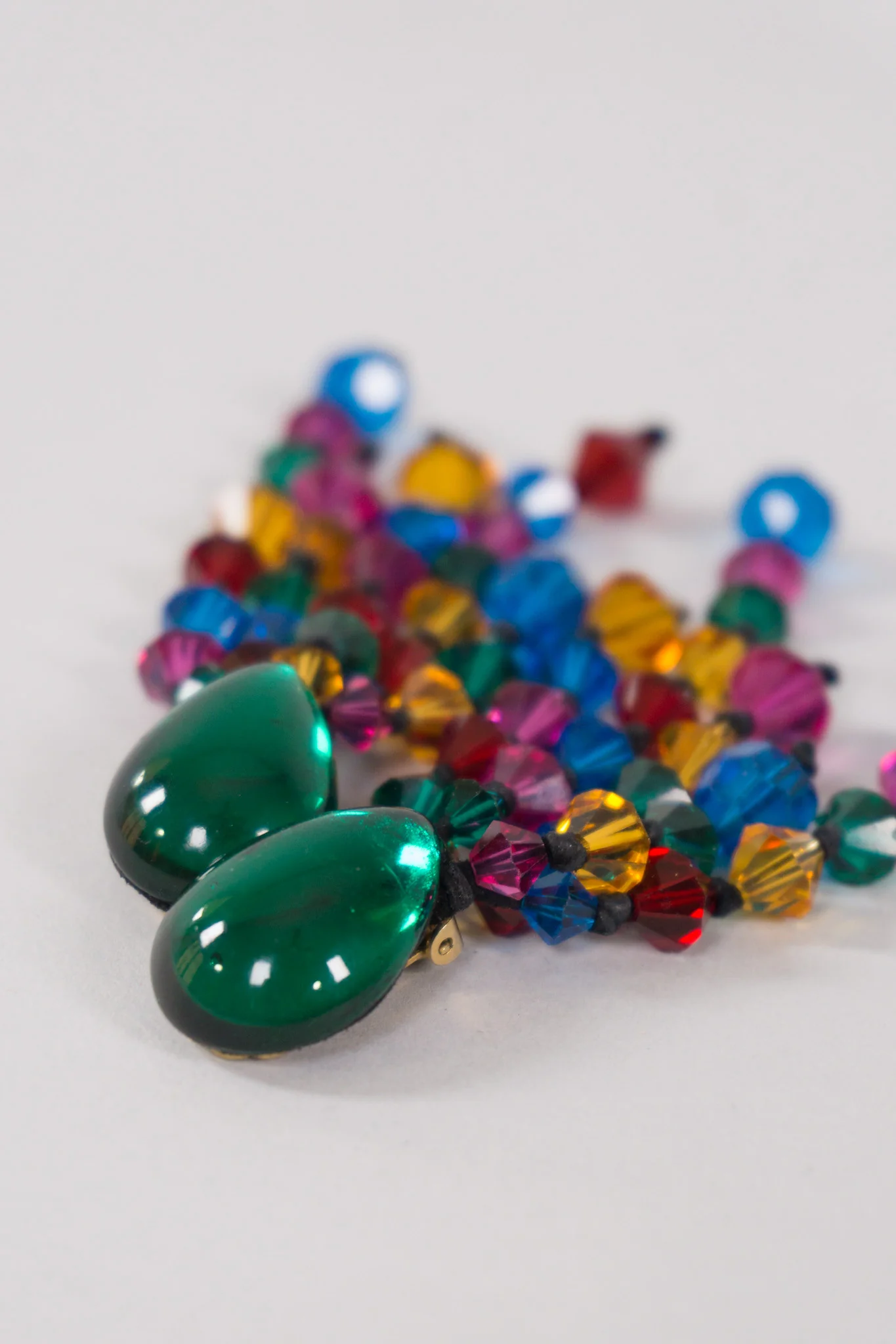 Rainbow Crystal Waterfall Earrings - Image 5