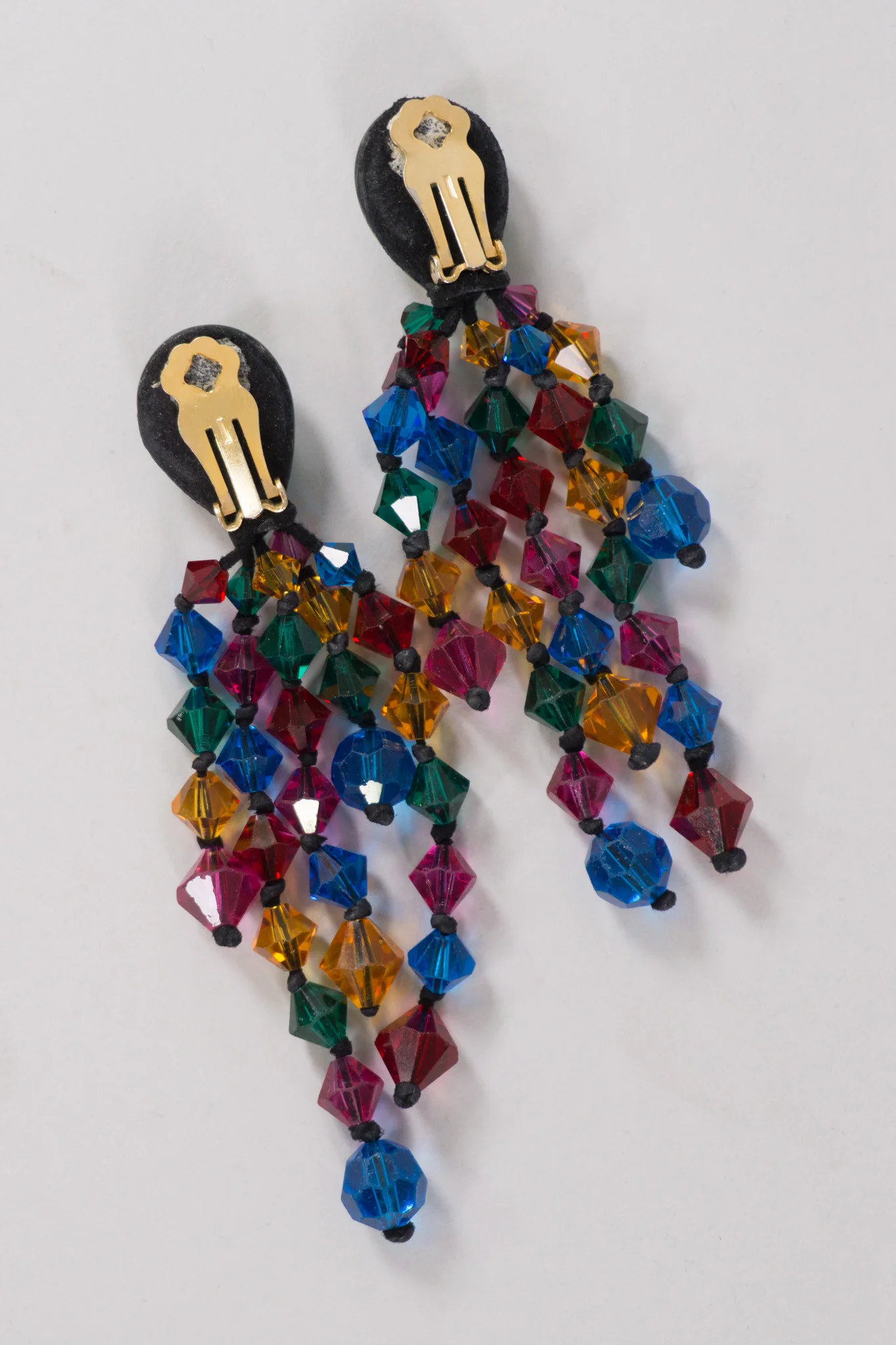 Rainbow Crystal Waterfall Earrings - Image 7