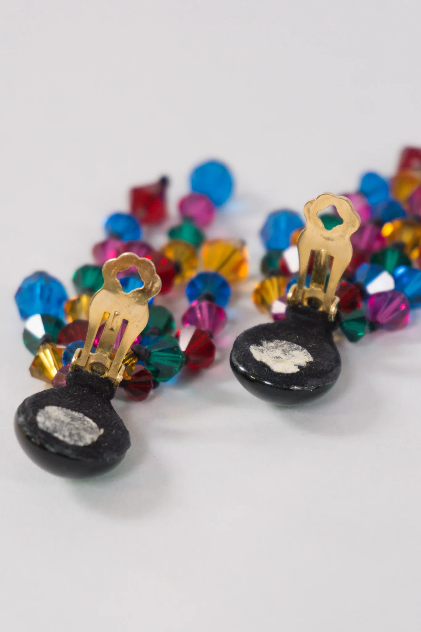 Rainbow Crystal Waterfall Earrings - Image 8
