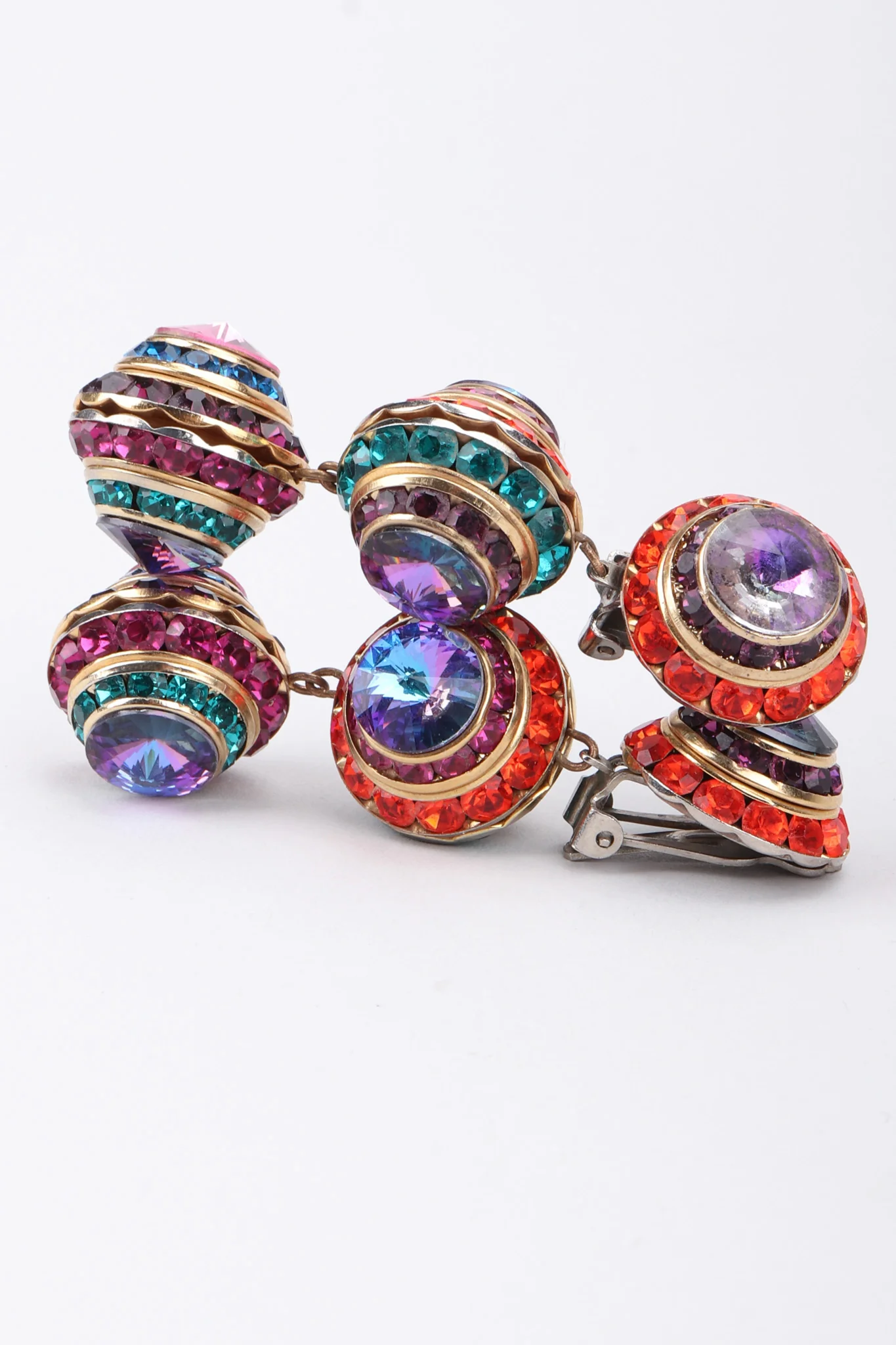 Rainbow Disco Ball Drop Earrings - Image 5