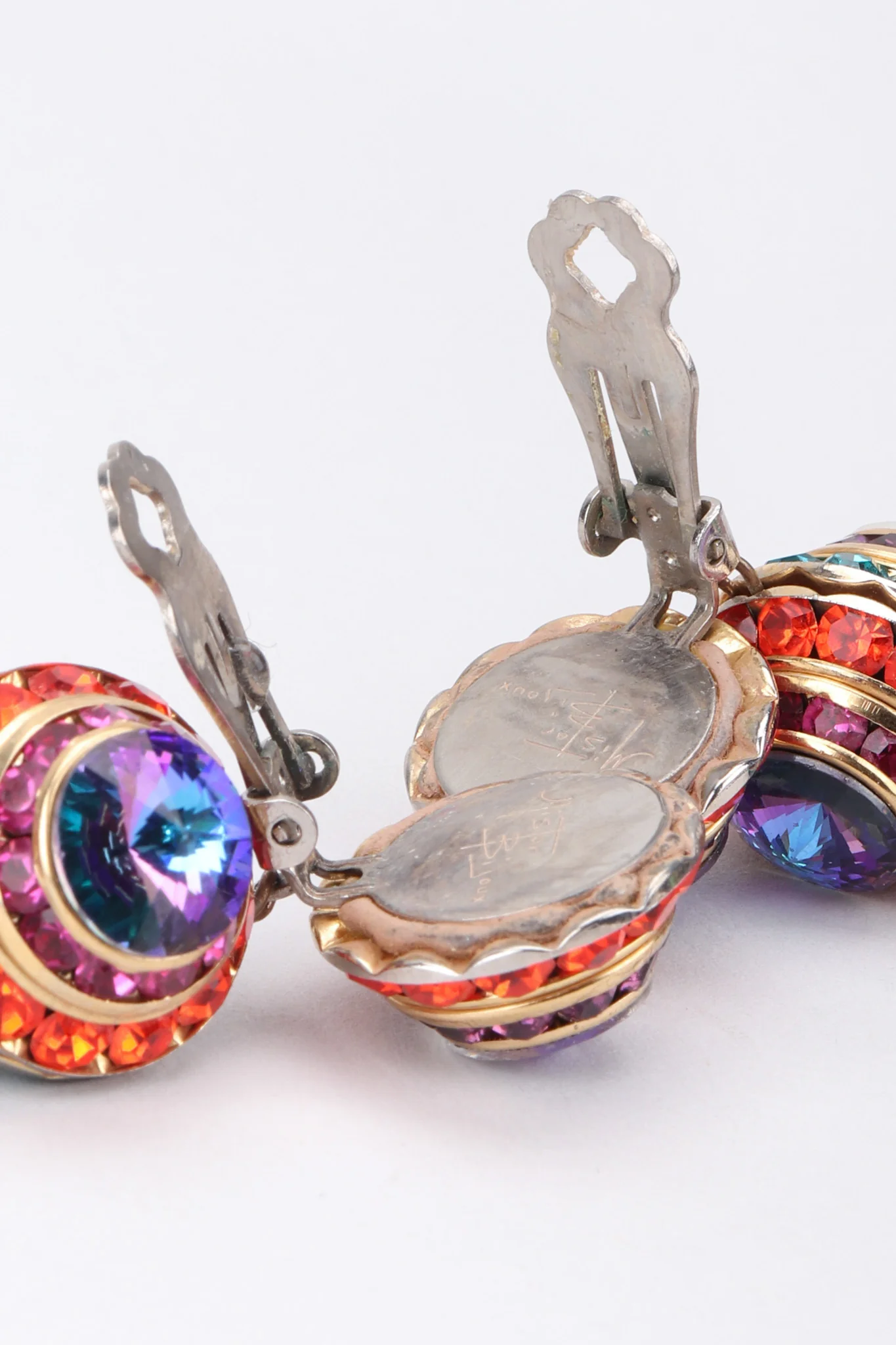 Rainbow Disco Ball Drop Earrings - Image 9