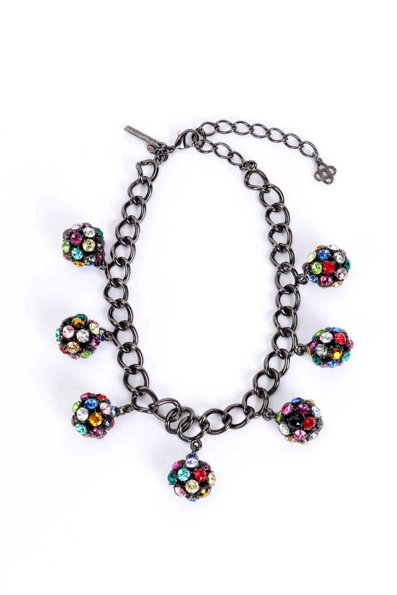 Rainbow Disco Ball Necklace