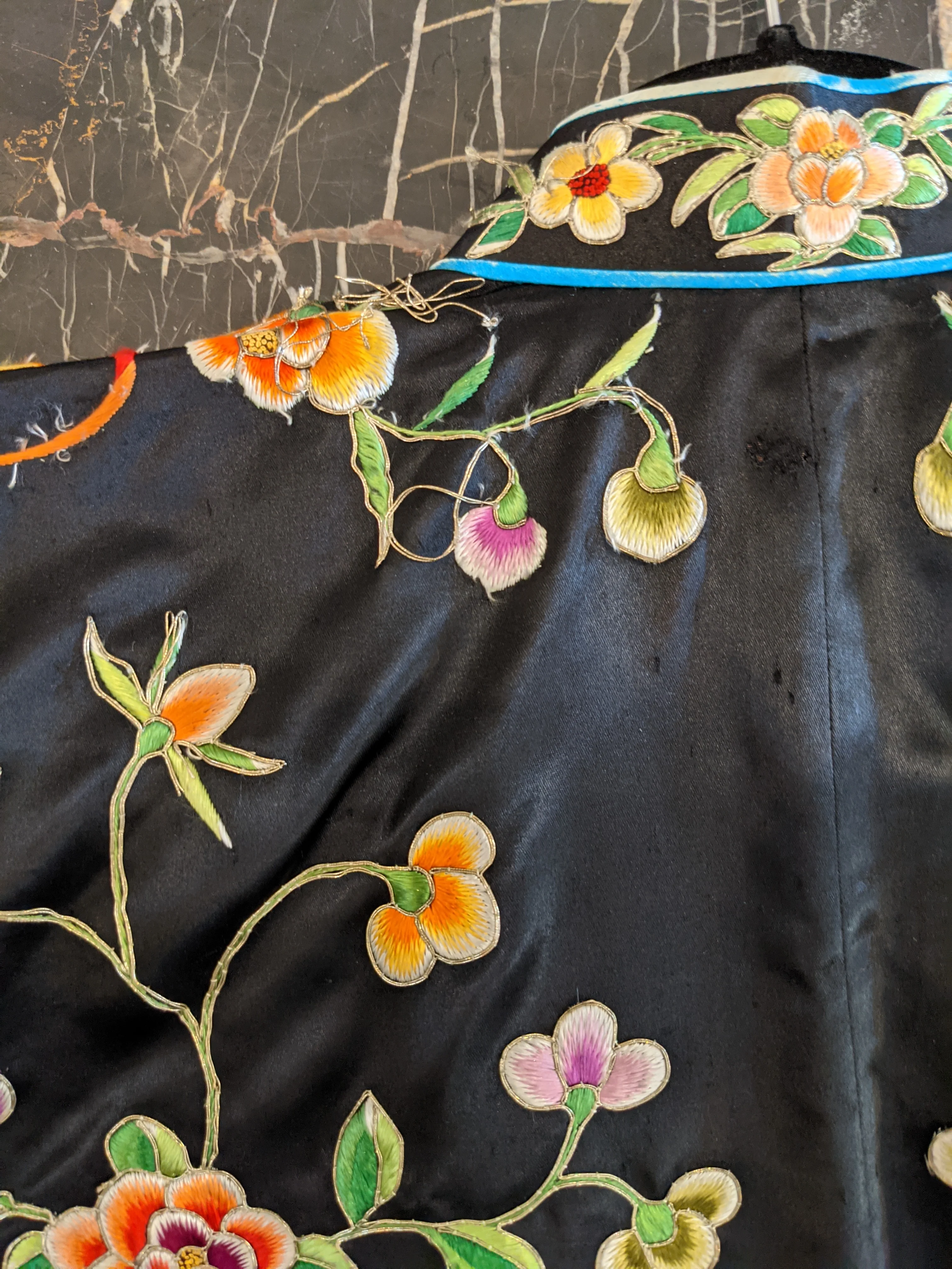 Rainbow Floral Dragon Embroidered Chinese Jacket - Image 2