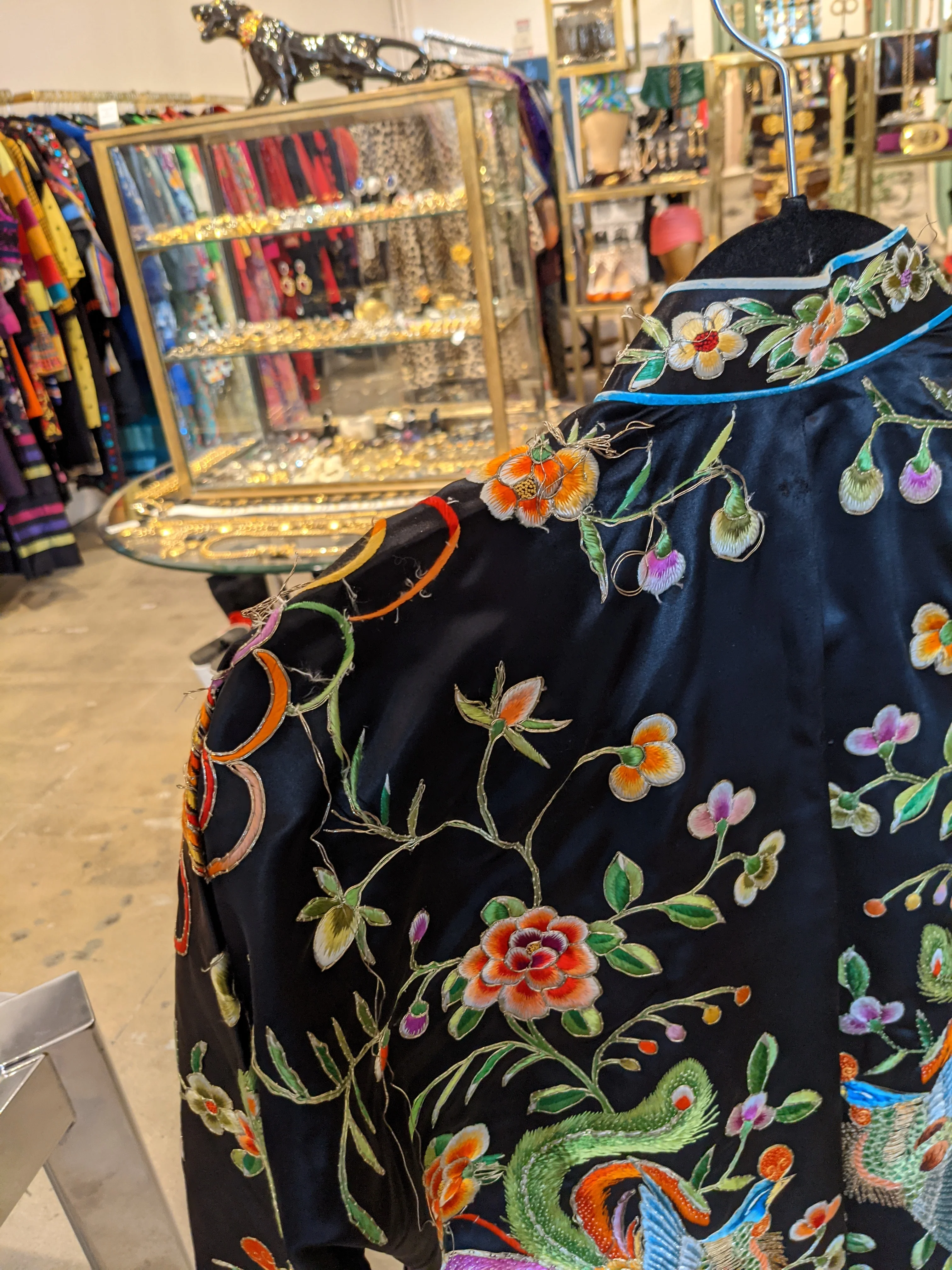 Rainbow Floral Dragon Embroidered Chinese Jacket - Image 5