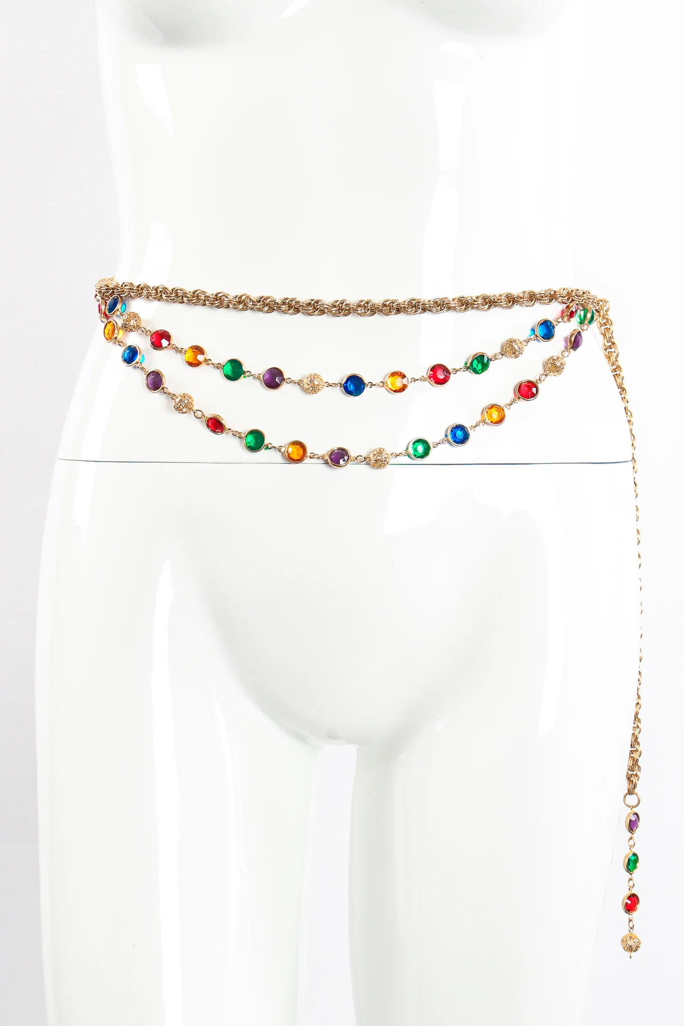 Rainbow Glass Chain Belt - Image 2
