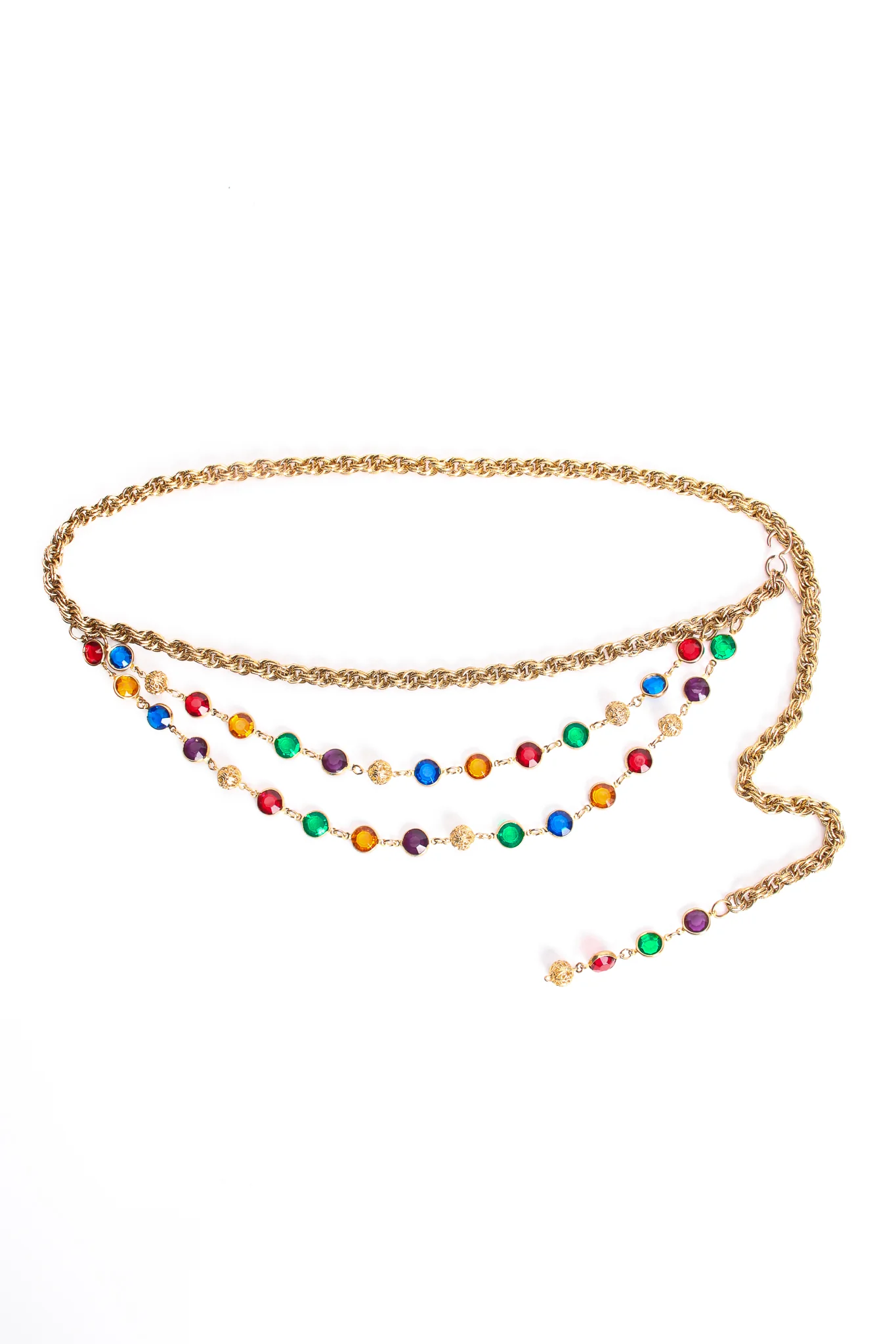 Rainbow Glass Chain Belt - Image 4