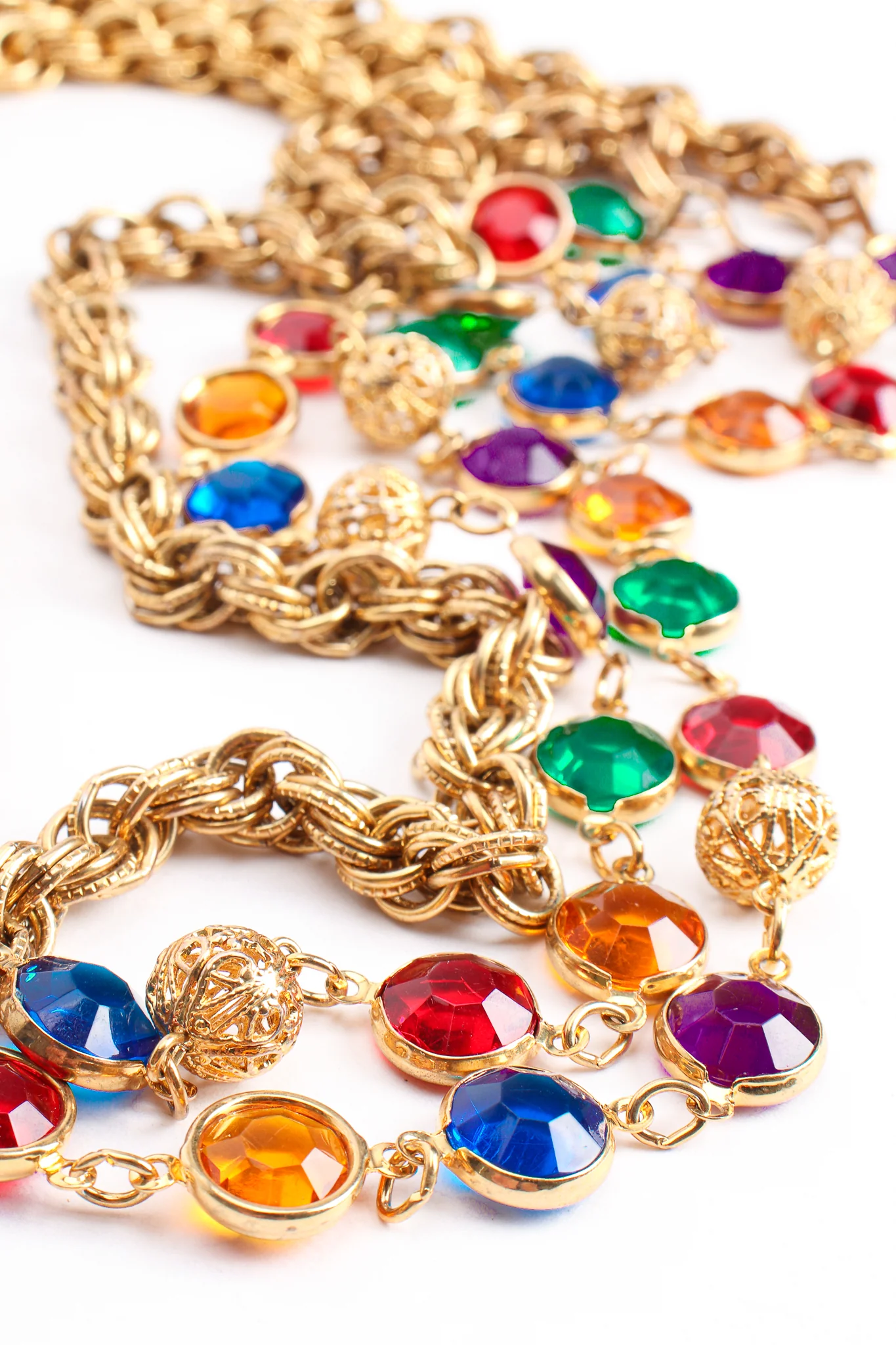 Rainbow Glass Chain Belt - Image 5