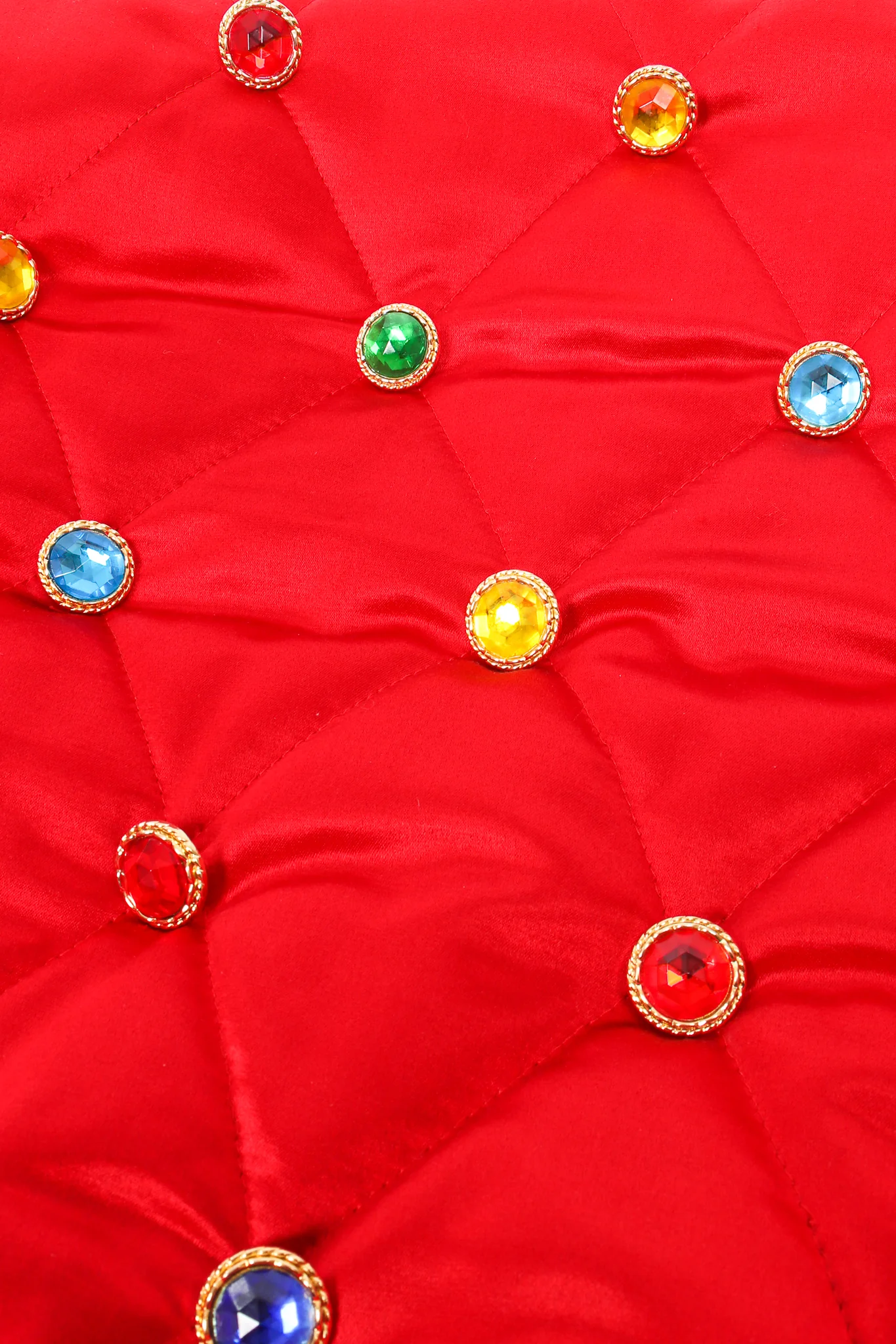 Rainbow Jewel Quilted Satin Bomber - Image 5