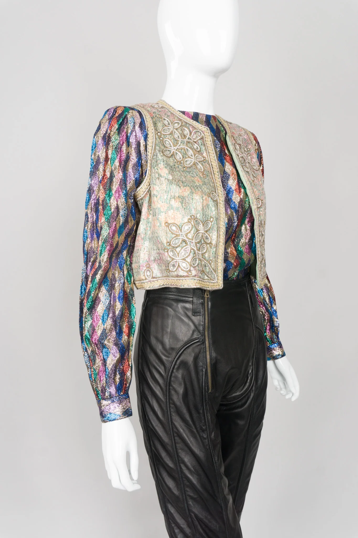Rainbow Lamé Diamond Blouse - Image 2