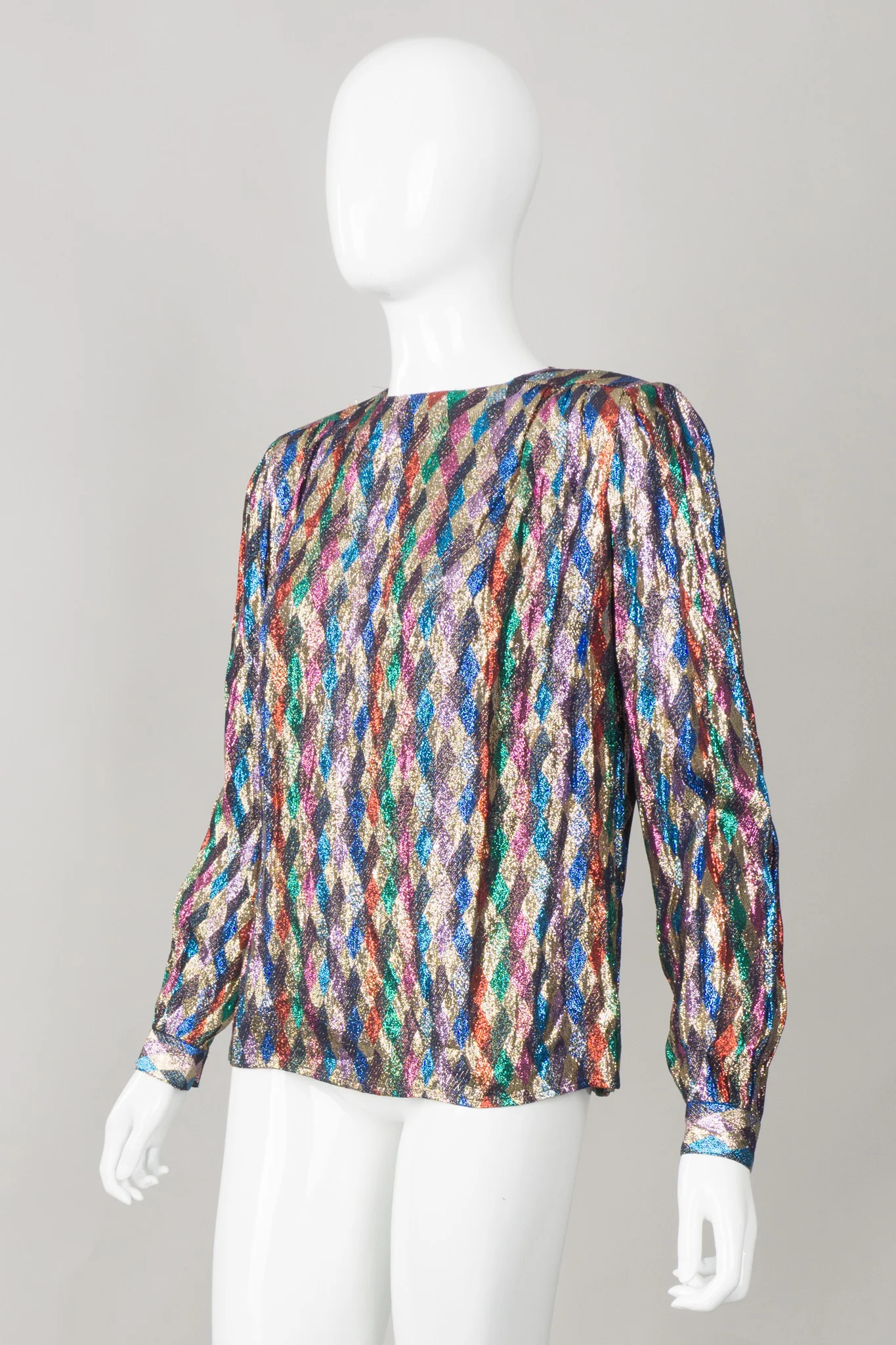 Rainbow Lamé Diamond Blouse - Image 3