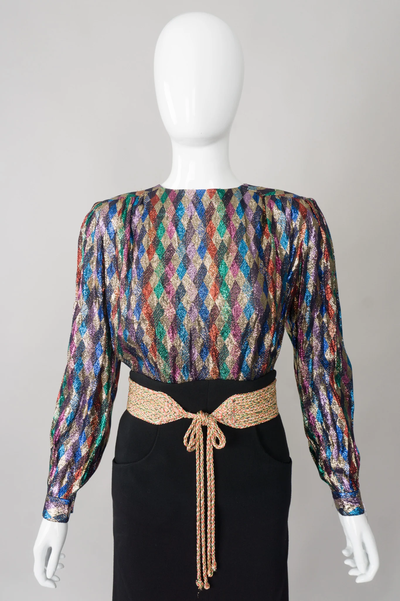 Rainbow Lamé Diamond Blouse - Image 7