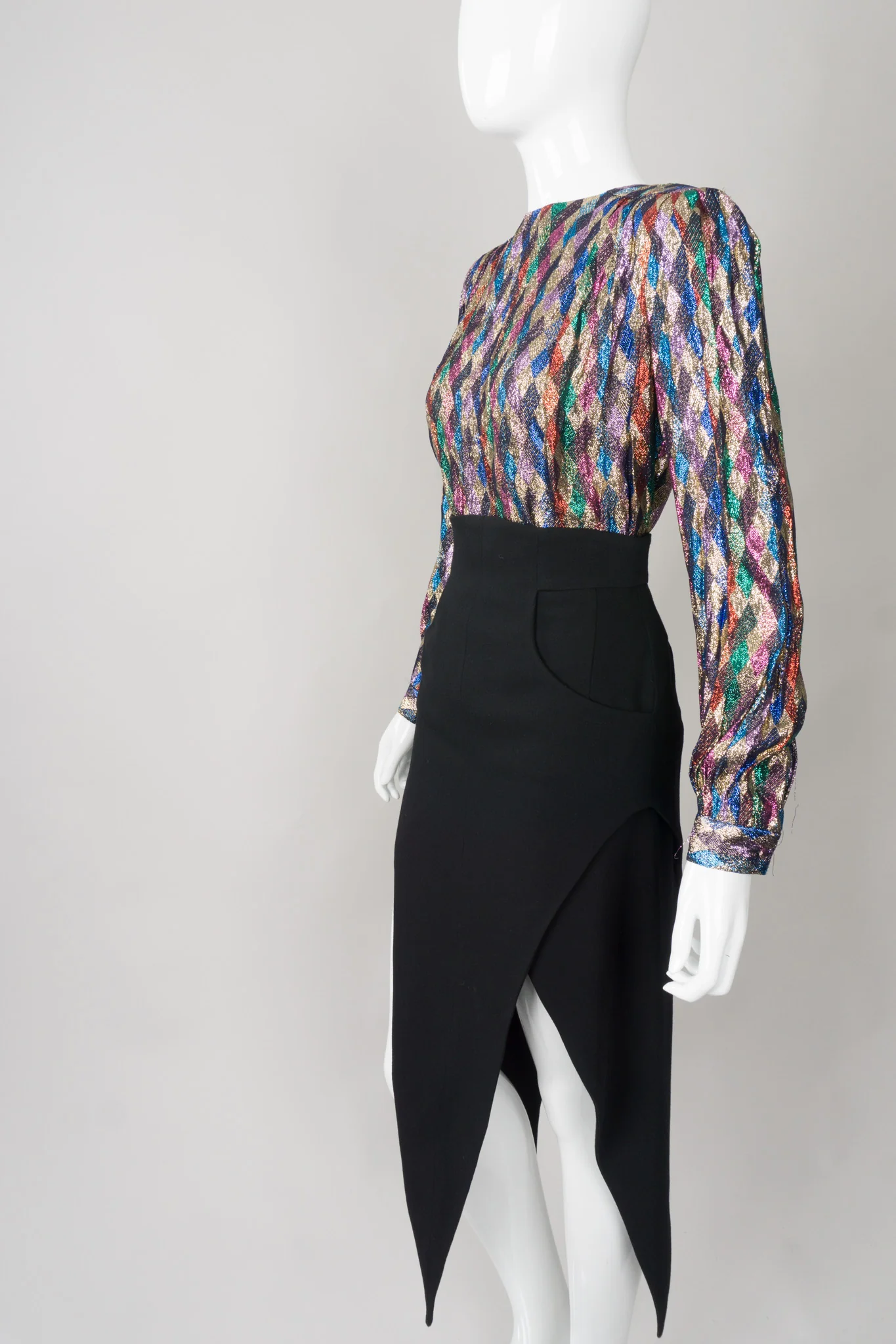 Rainbow Lamé Diamond Blouse - Image 9