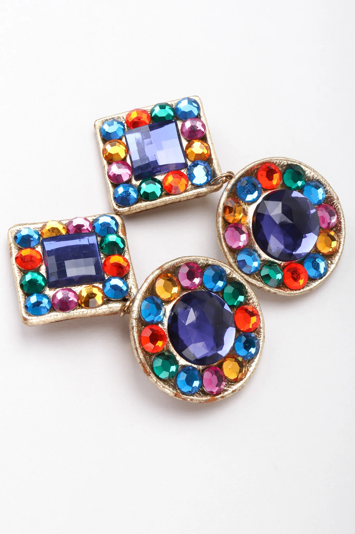 Rainbow Leather Lamé Earrings - Image 7