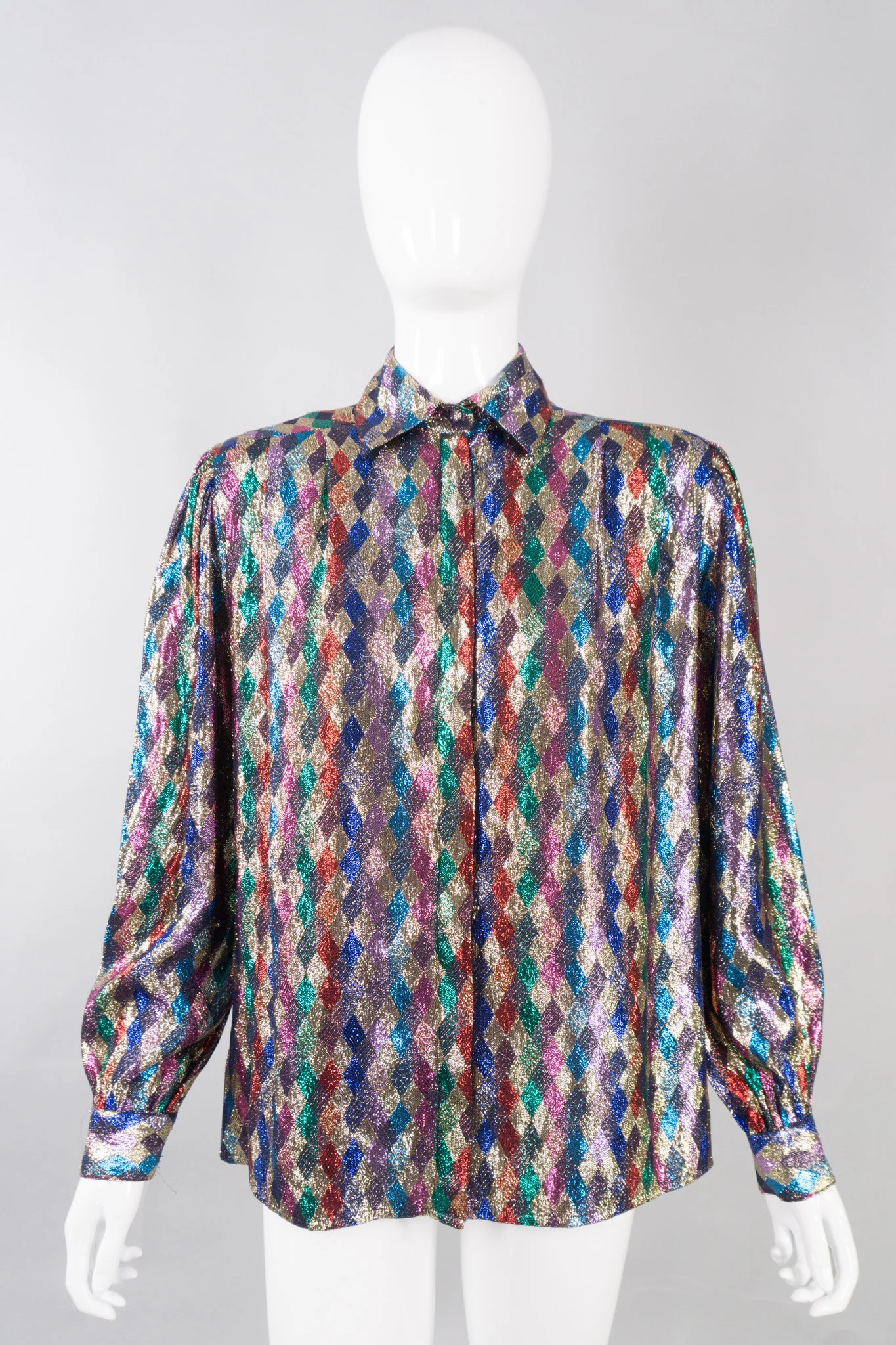 Rainbow Metallic Diamond Blouse