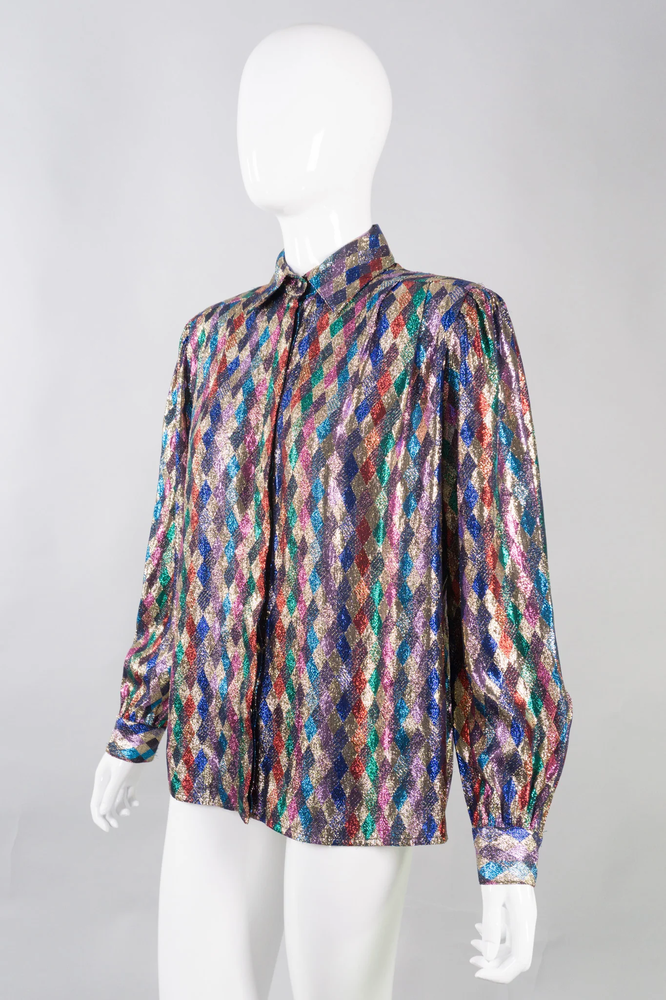 Rainbow Metallic Diamond Blouse - Image 3