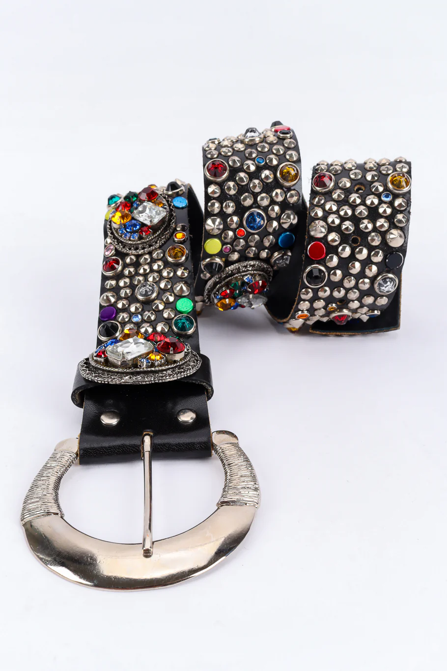 Rainbow Mixed Jewel Studded Belt