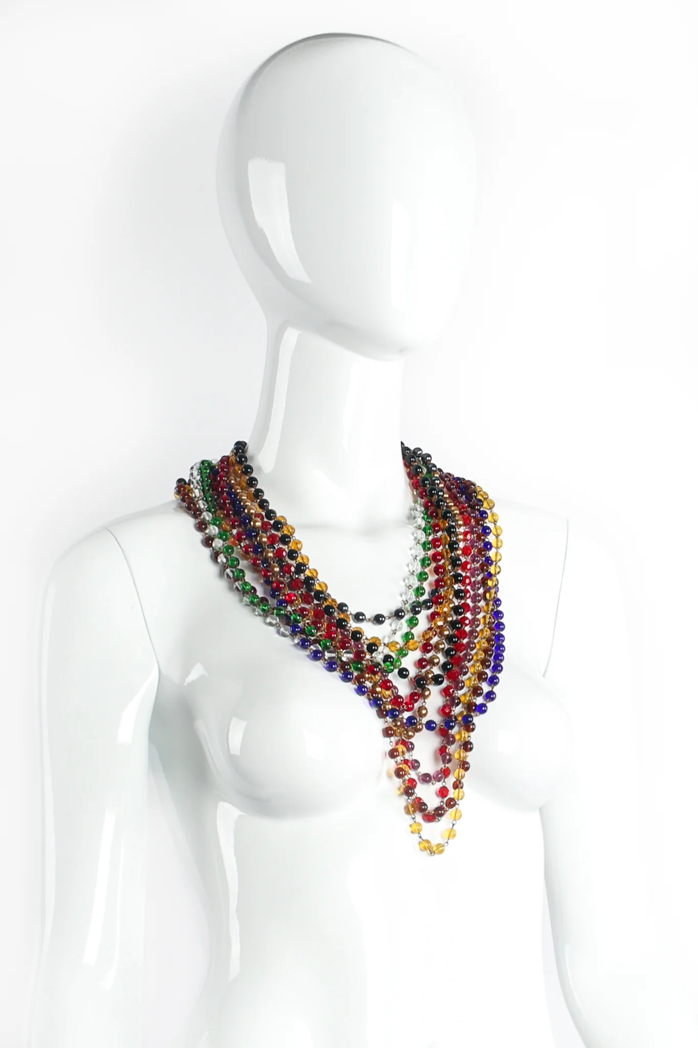Rainbow Glass Bead Necklace - Image 3