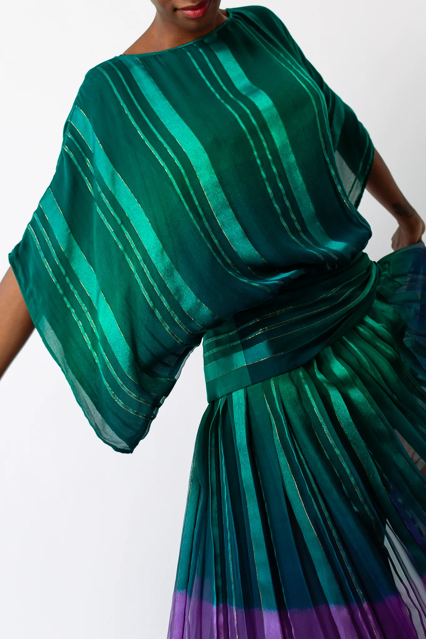 Rainbow Ombré Blouse & Skirt Set - Image 4