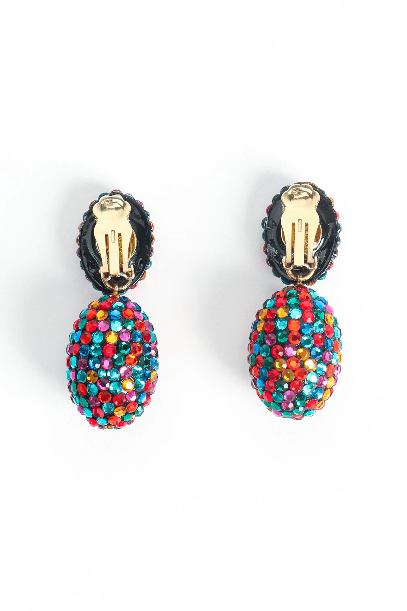 Rainbow Oval Egg Drop Earrings - Image 4